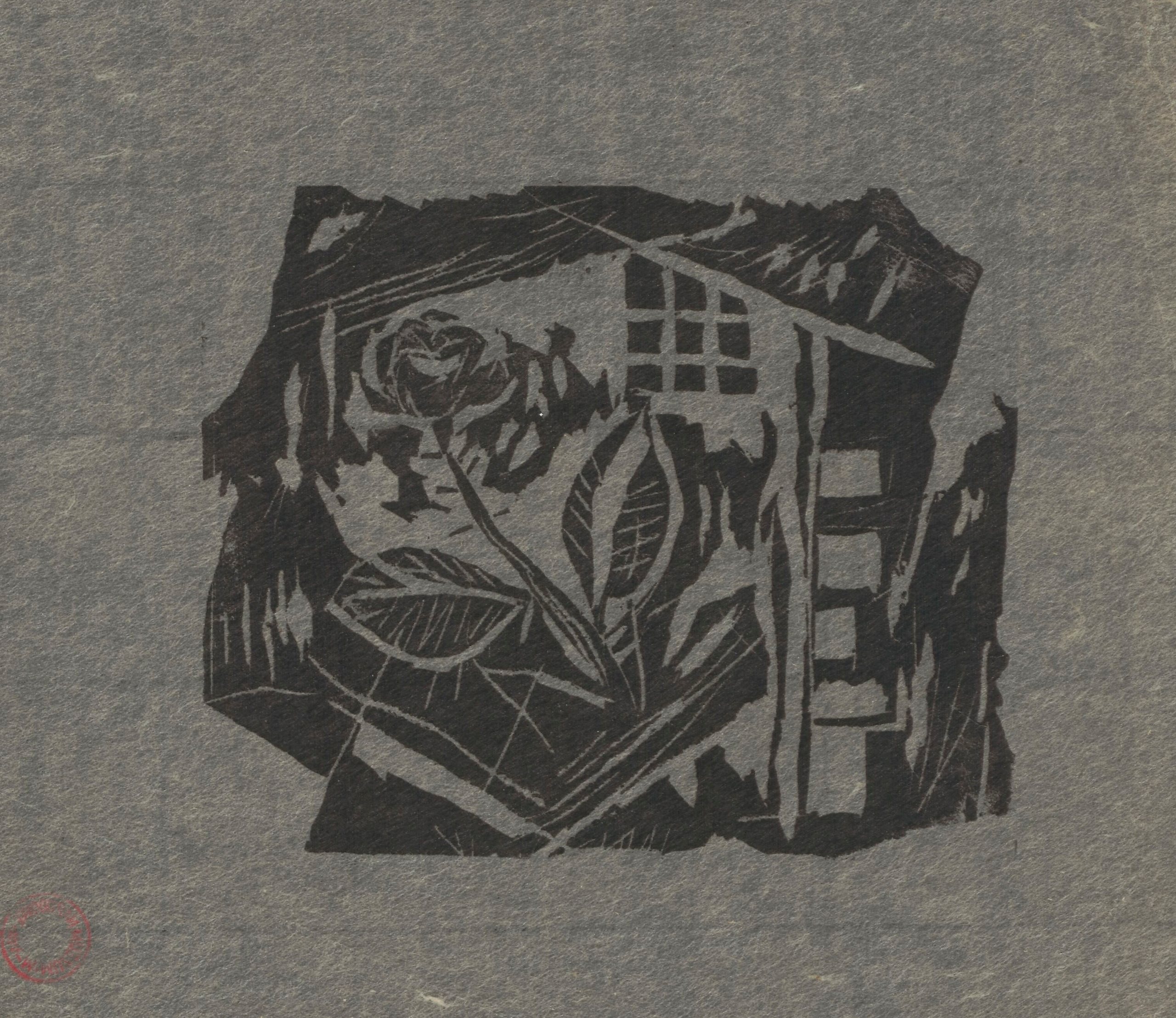 《与玫瑰组成》（Composition with a rose）｜塔德乌什·马科夫斯基 Tadeusz Makowski｜1914