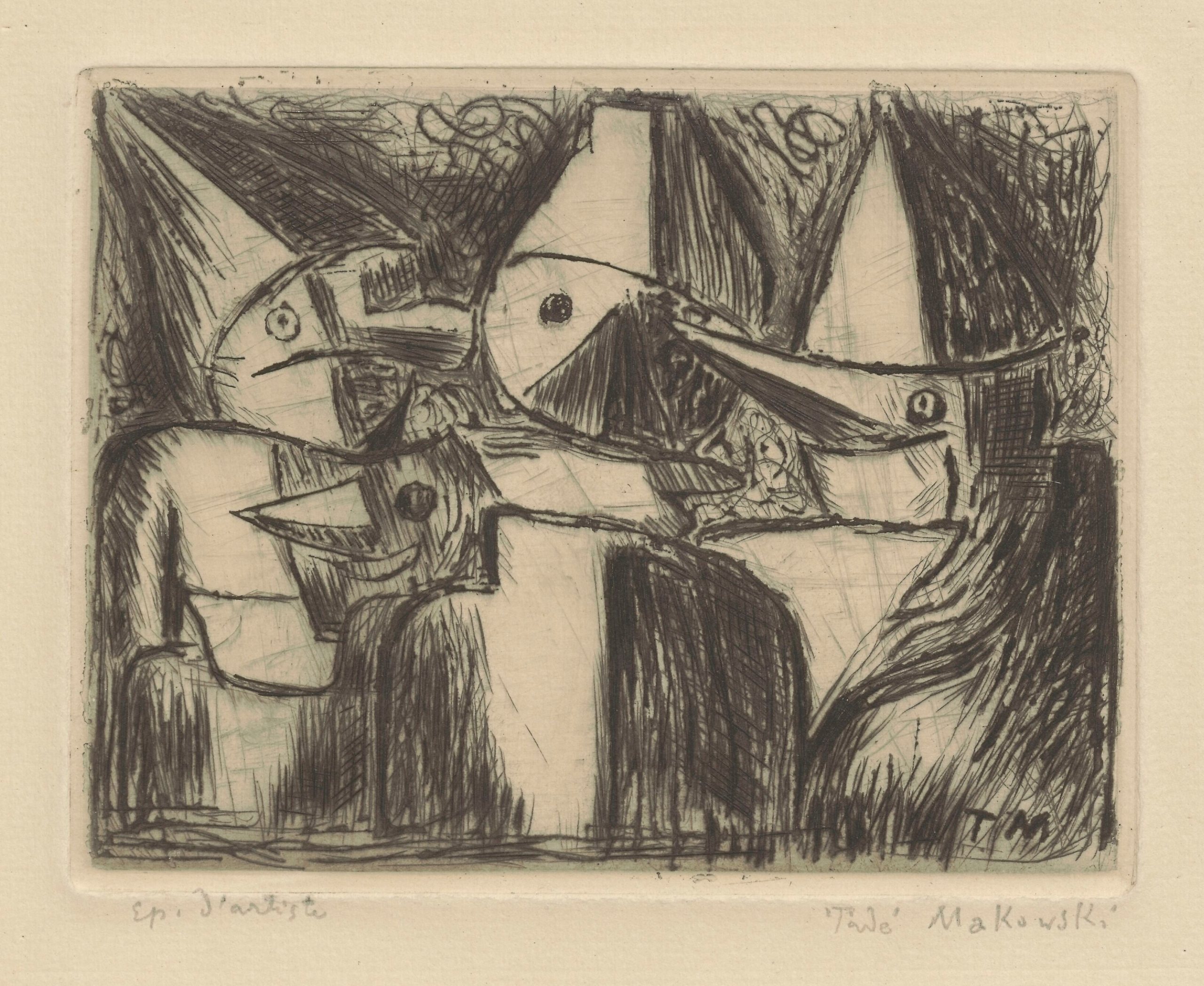 《共谋者 – 状态 I》（Conspirators – state I）｜塔德乌什·马科夫斯基 Tadeusz Makowski｜1931