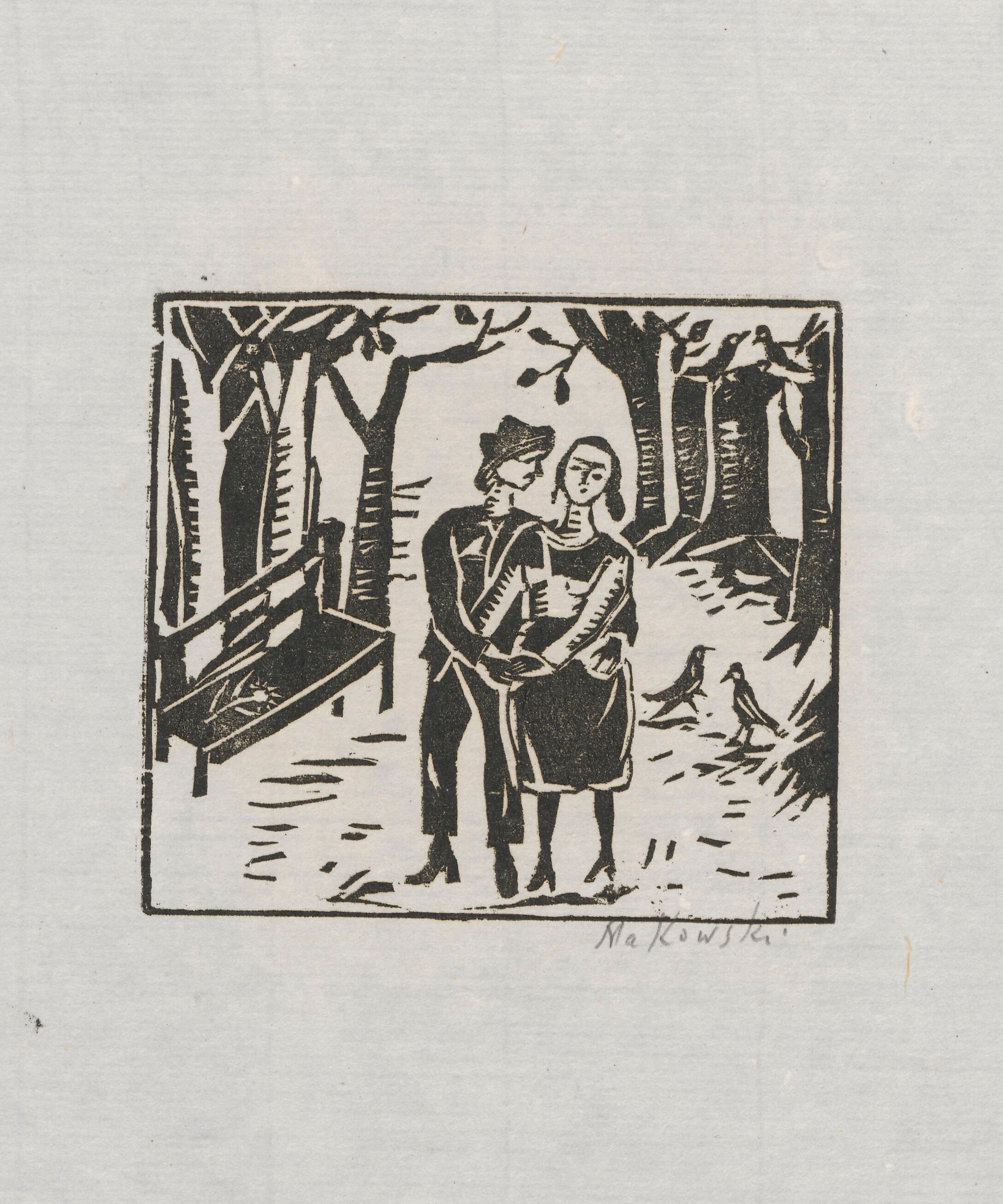 《恋人》（Lovers）｜塔德乌什·马科夫斯基 Tadeusz Makowski｜1924年以前