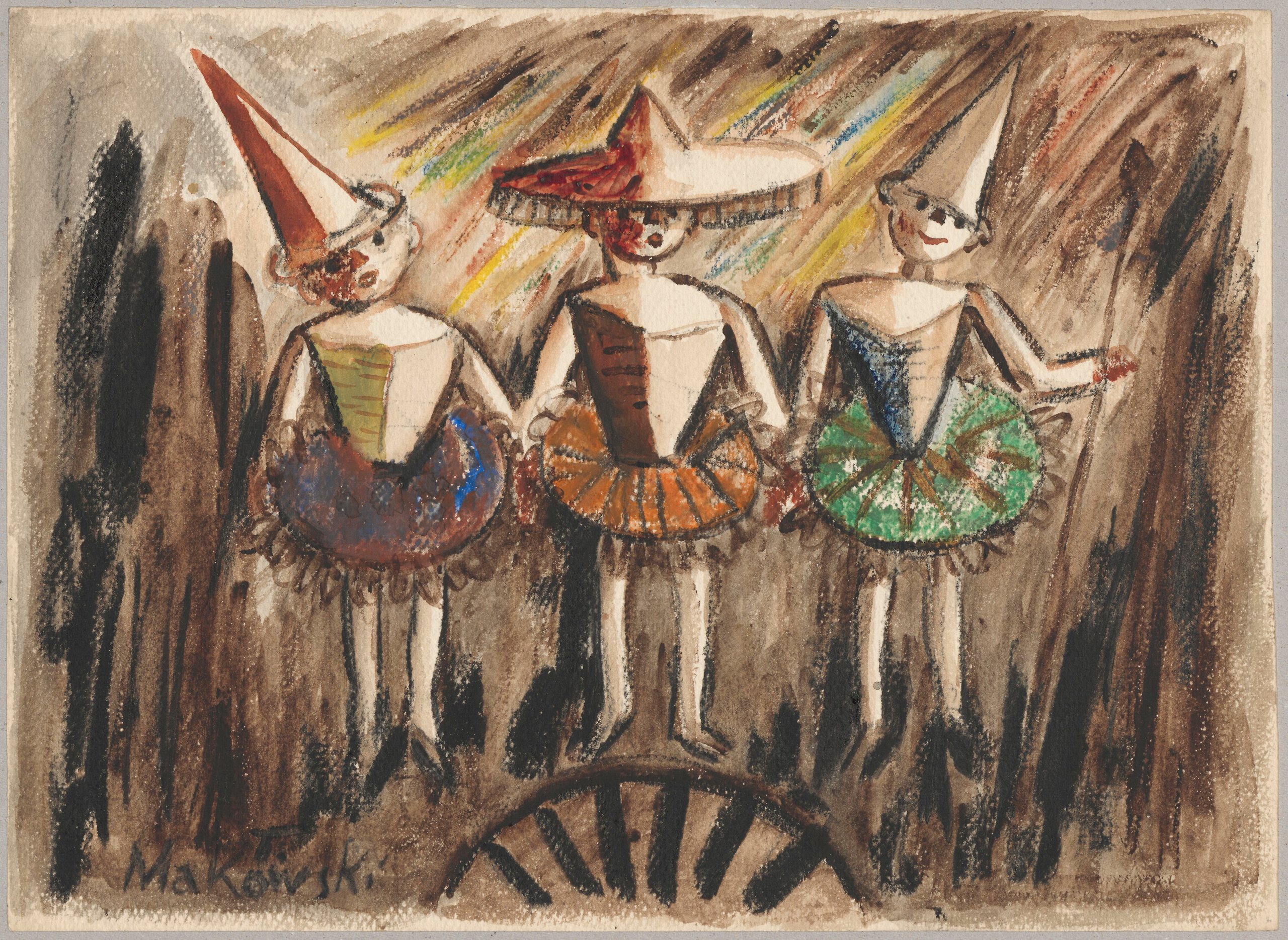 《小舞者》（Little dancers）｜塔德乌什·马科夫斯基 Tadeusz Makowski｜1931