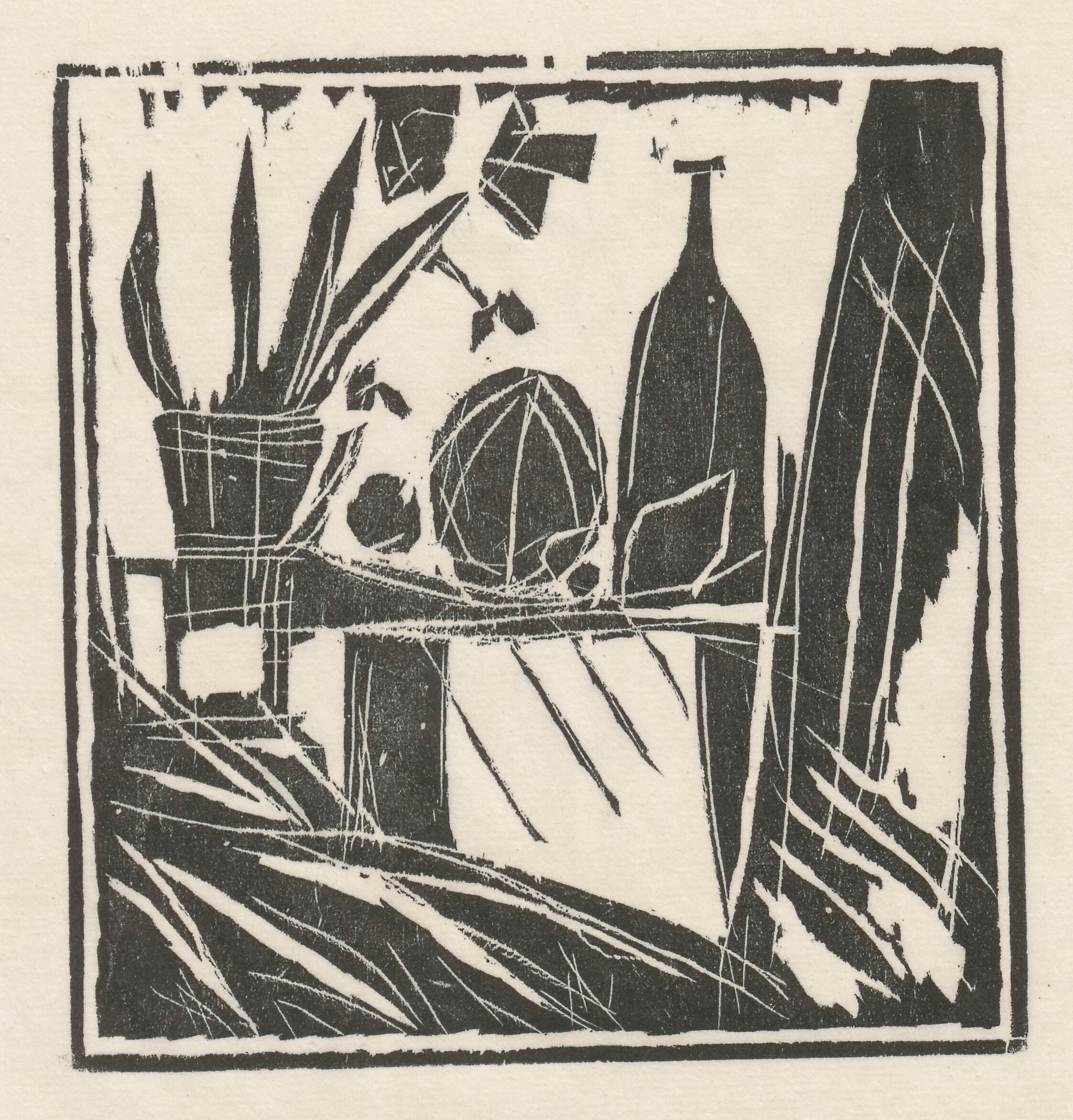 《静物与龙舌兰》（Still life with agave）｜塔德乌什·马科夫斯基 Tadeusz Makowski｜1914