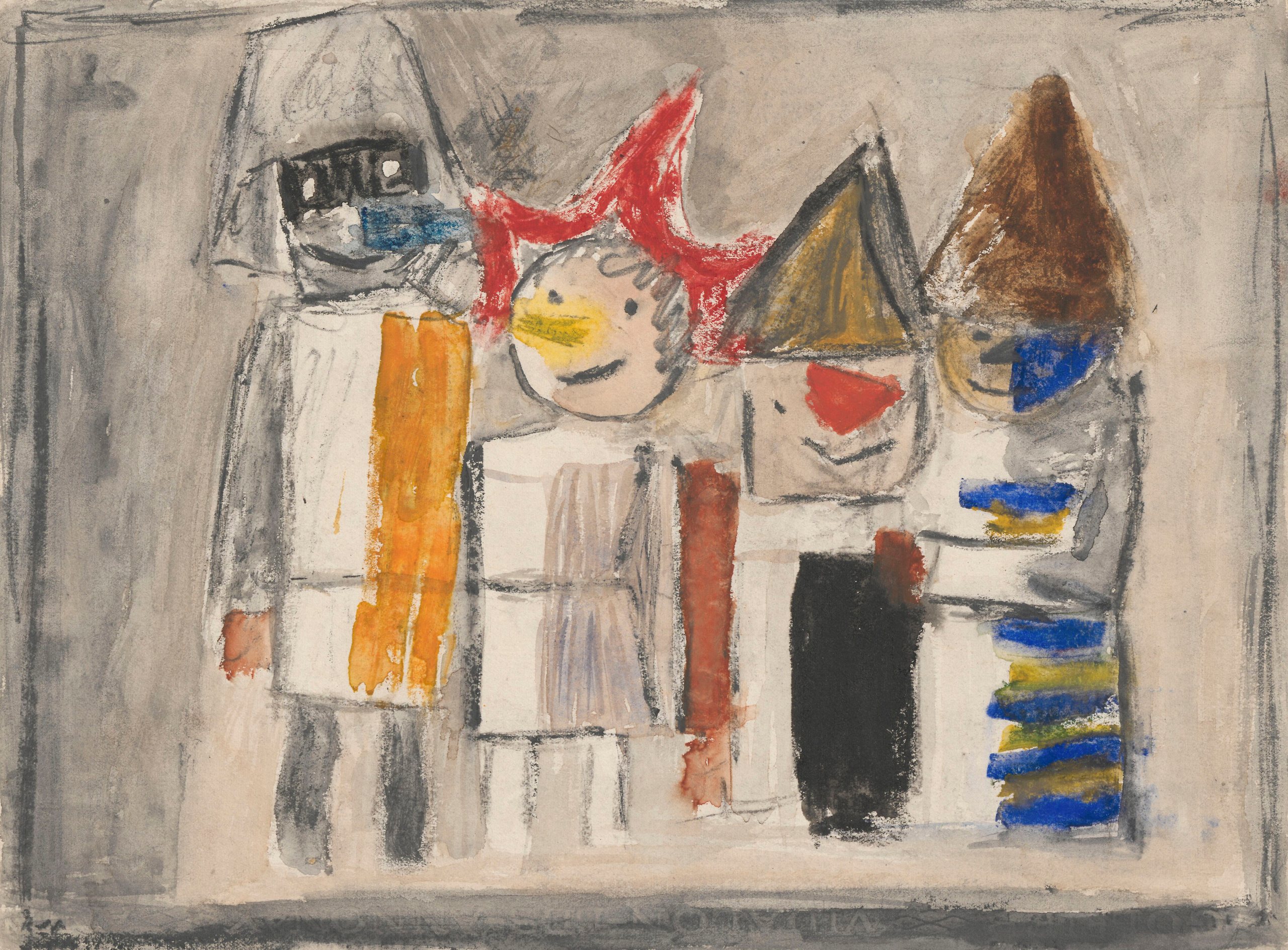 《化装舞会》（Masquerade）｜塔德乌什·马科夫斯基 Tadeusz Makowski｜1931