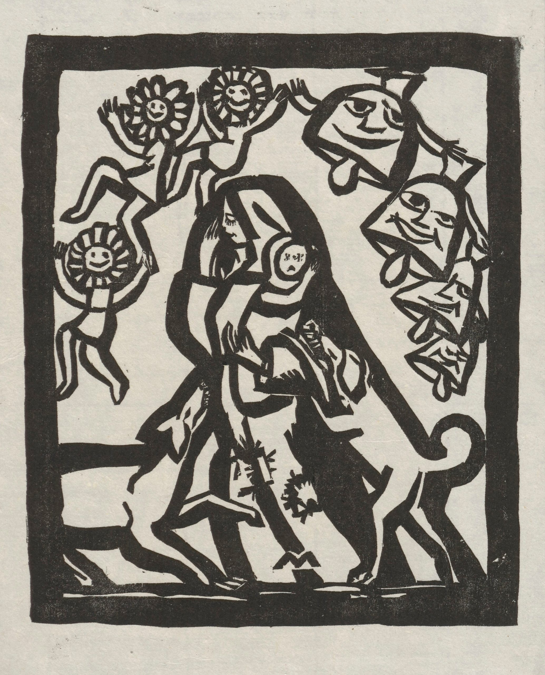 《狗带来的苦难》（Misery descended by dogs）｜塔德乌什·马科夫斯基 Tadeusz Makowski｜1924