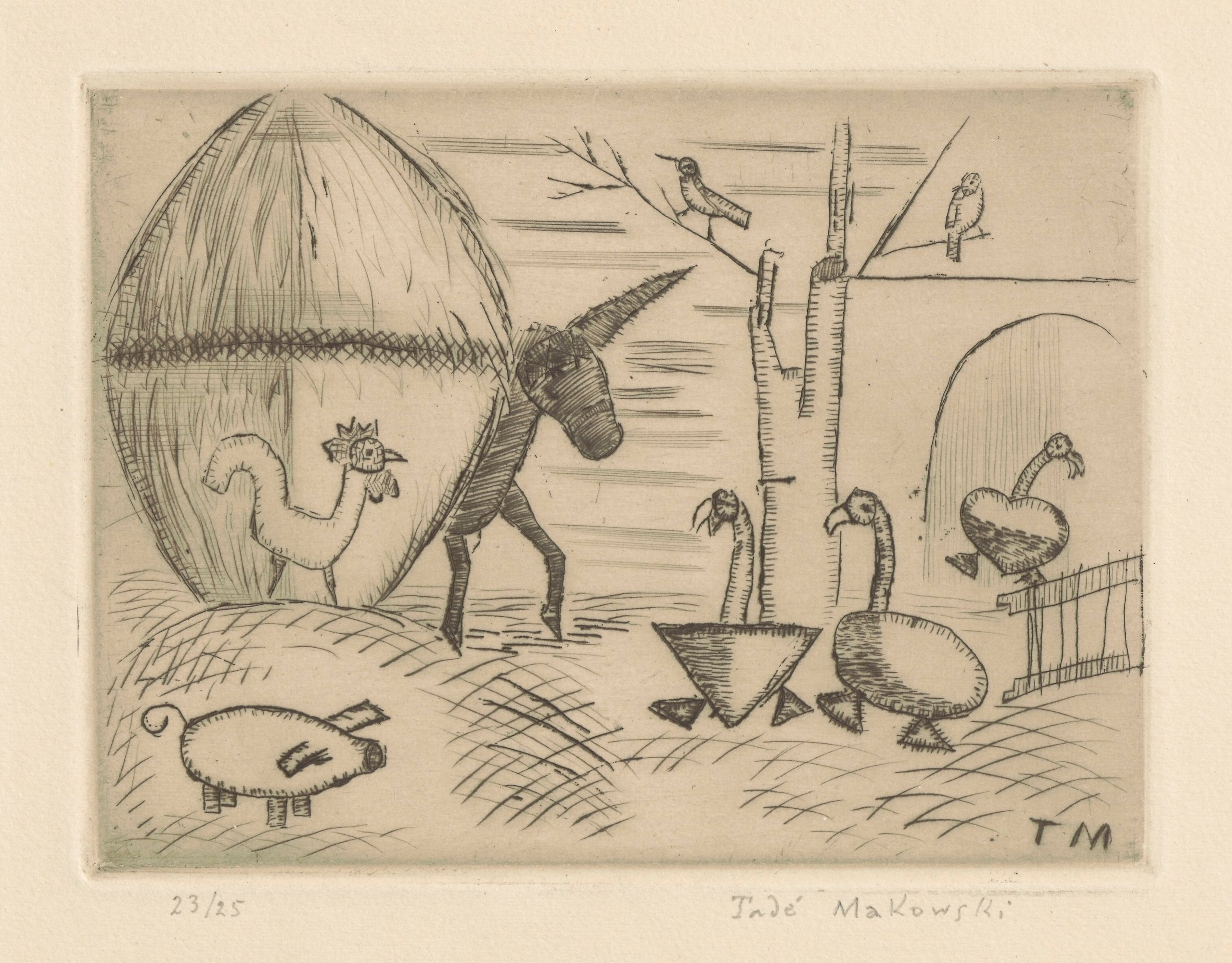 《后院》（Backyard）｜塔德乌什·马科夫斯基 Tadeusz Makowski｜1931-1932