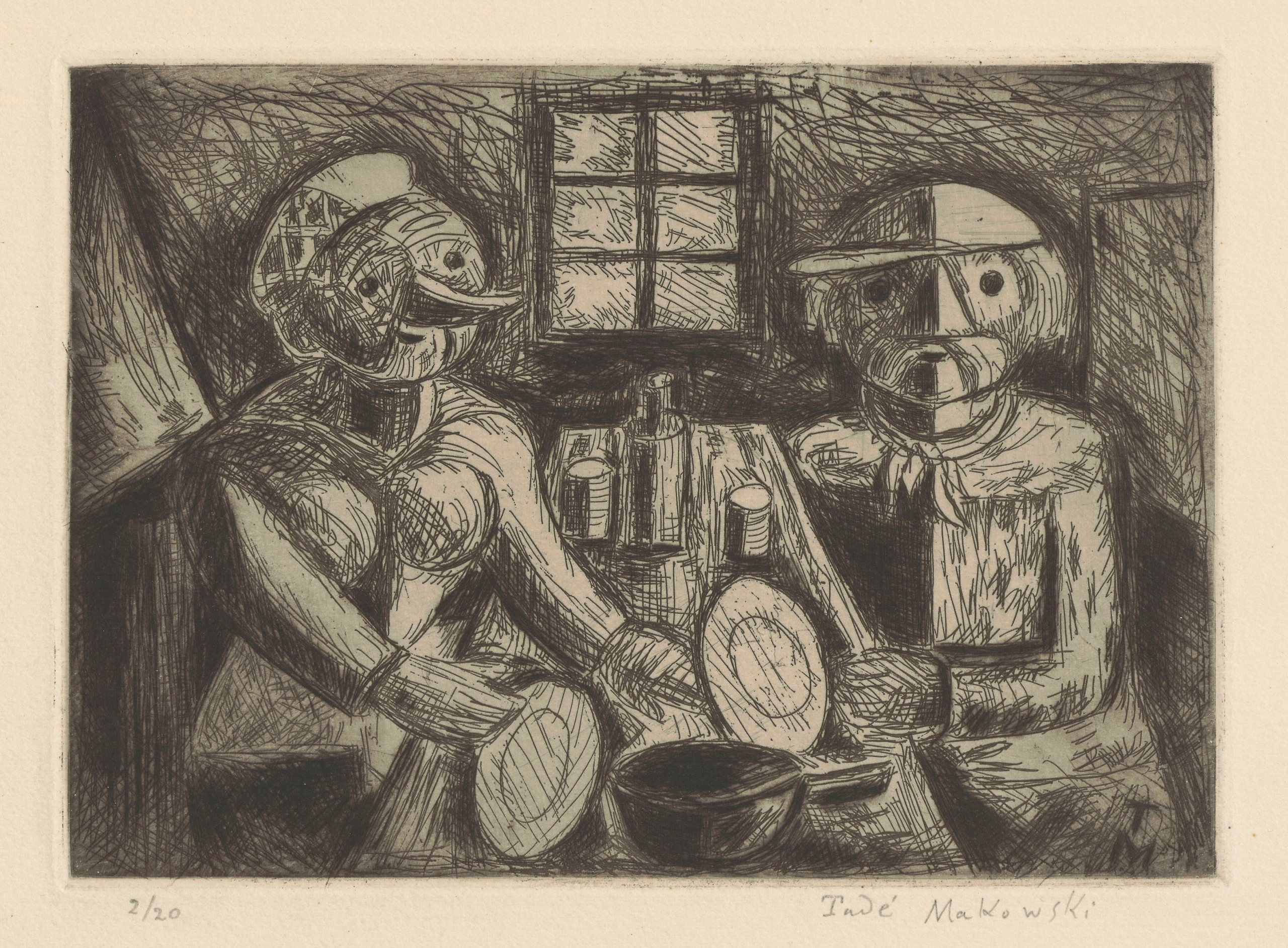 《一顿饭》（Meal）｜塔德乌什·马科夫斯基 Tadeusz Makowski｜1931
