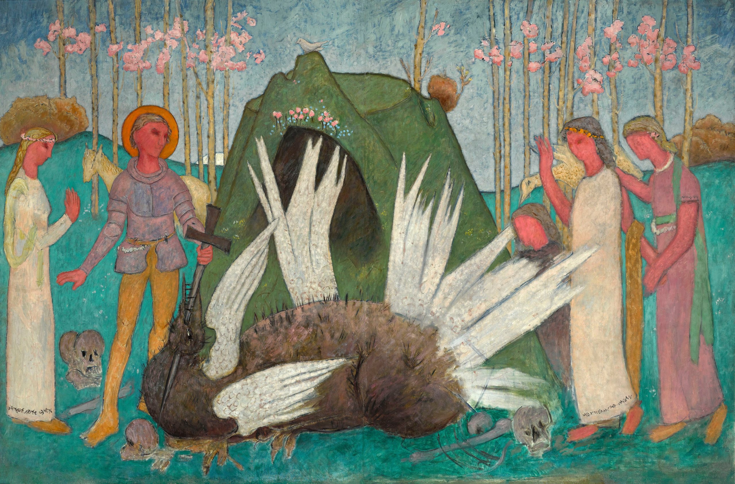 《圣乔治刺龙》（Saint George piercing a dragon）｜塔德乌什·马科夫斯基 Tadeusz Makowski｜1909