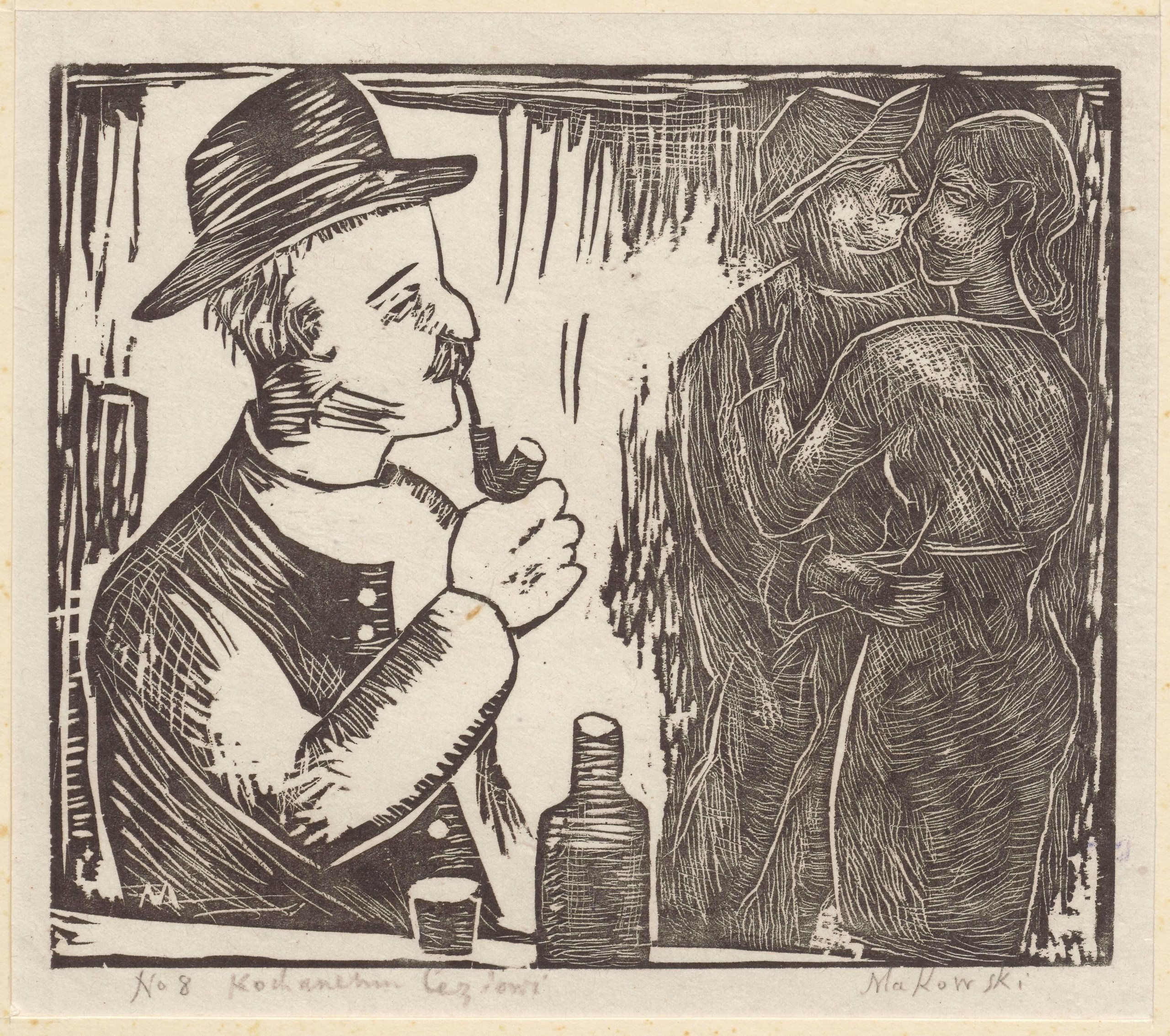 《客栈内》（In the inn）｜塔德乌什·马科夫斯基 Tadeusz Makowski｜1920