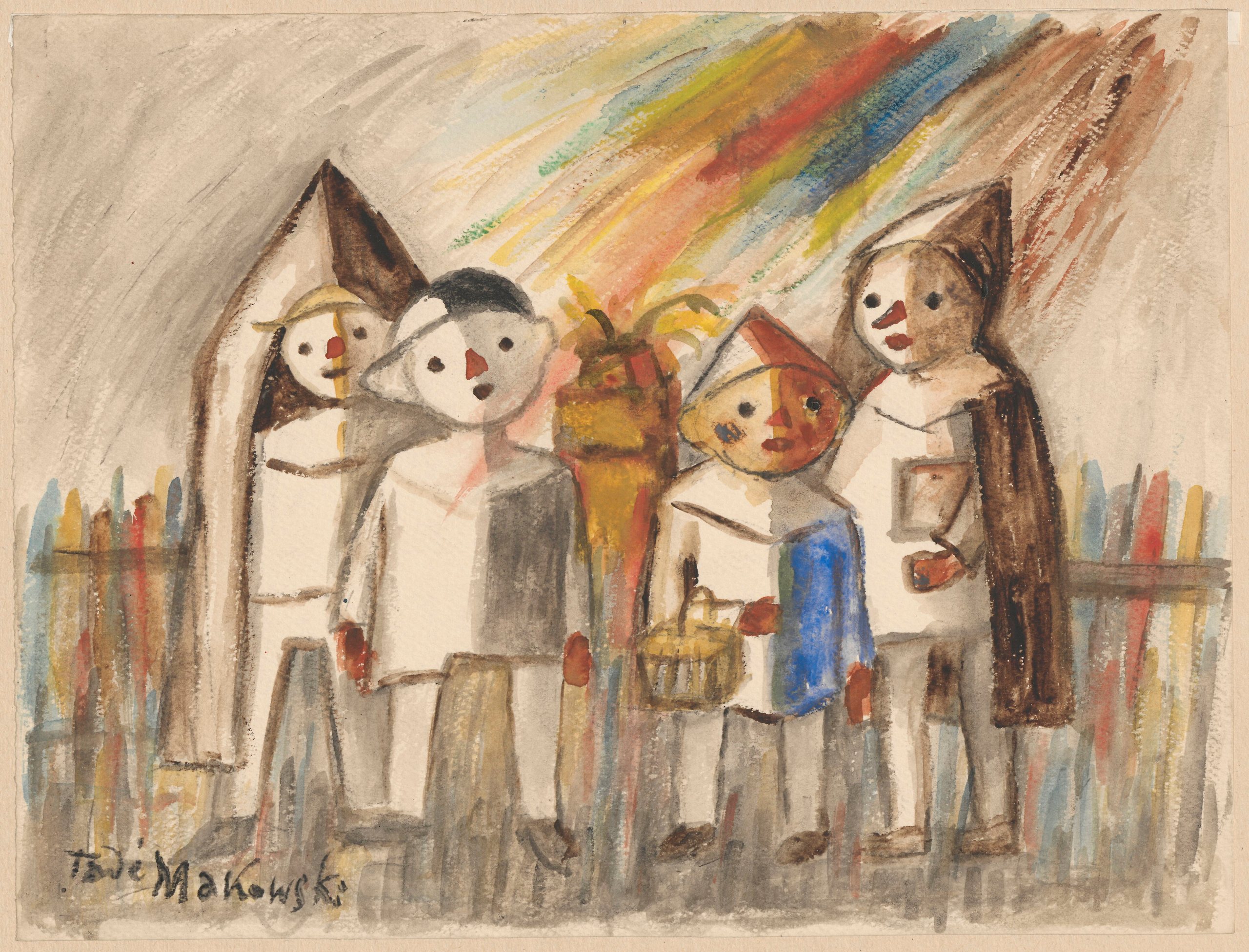 《在阳光下》（In the sunshine）｜塔德乌什·马科夫斯基 Tadeusz Makowski｜1932