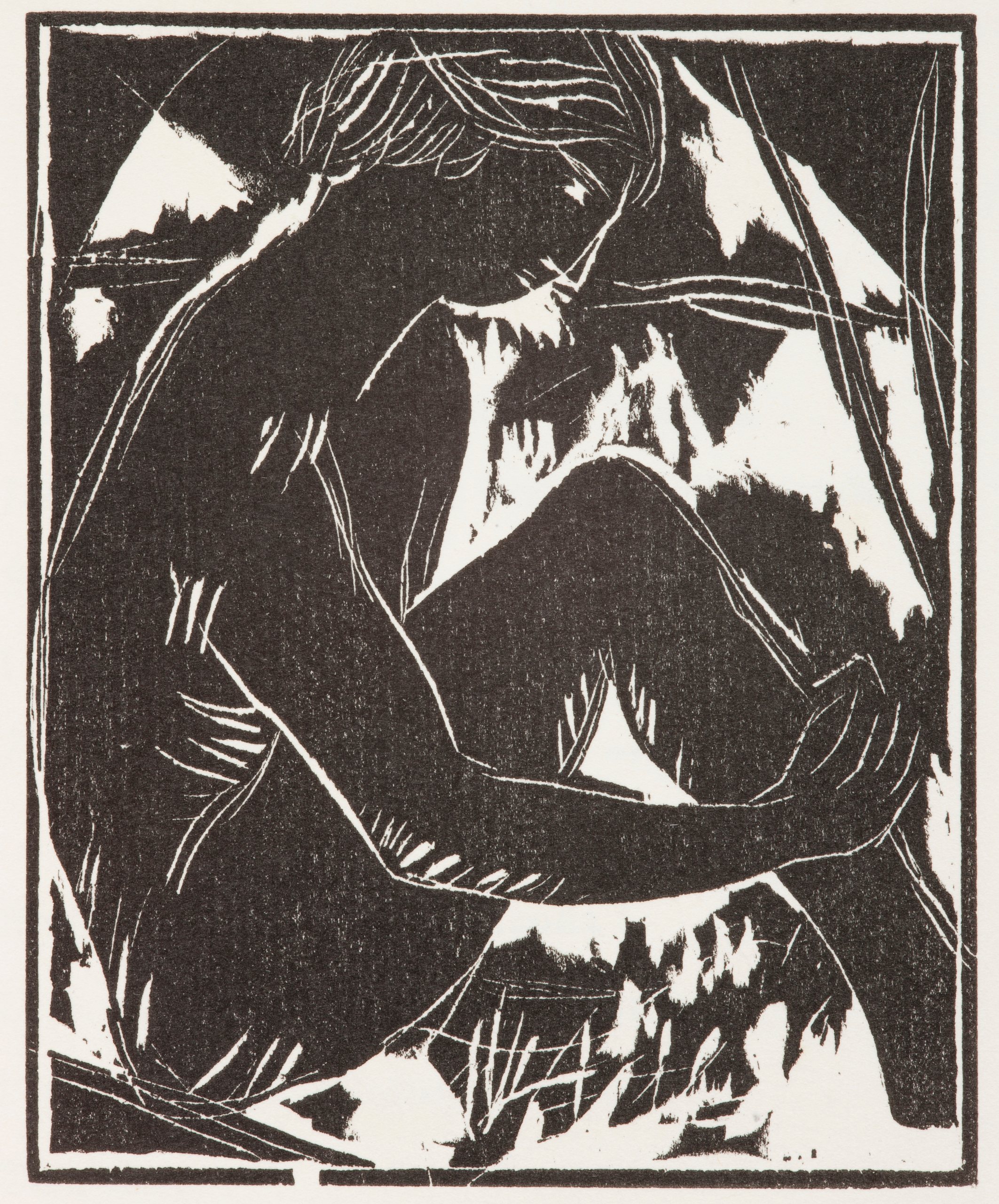 《坐着的女人的裸体》（Nude of a sitting woman）｜塔德乌什·马科夫斯基 Tadeusz Makowski｜1914