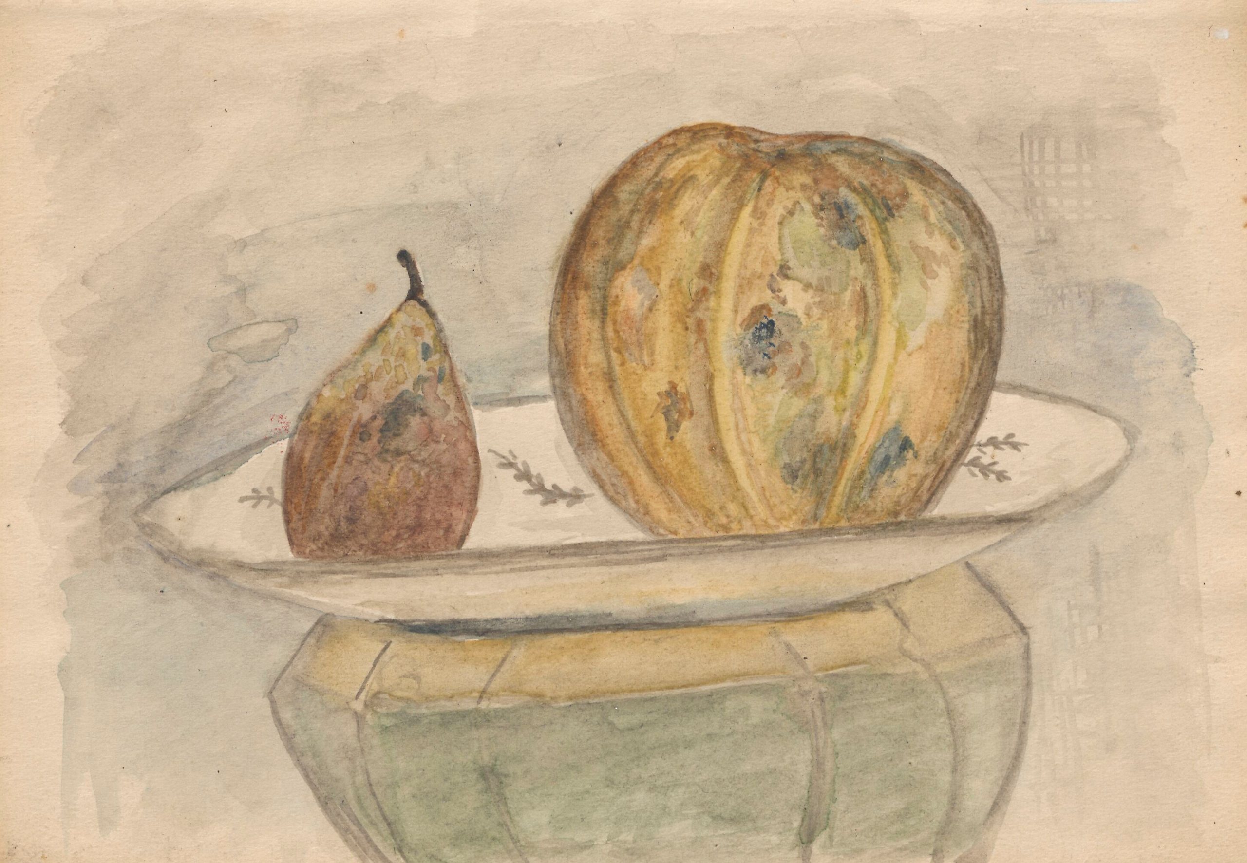 《静物与瓜》（Still life with melon）｜塔德乌什·马科夫斯基 Tadeusz Makowski｜1923
