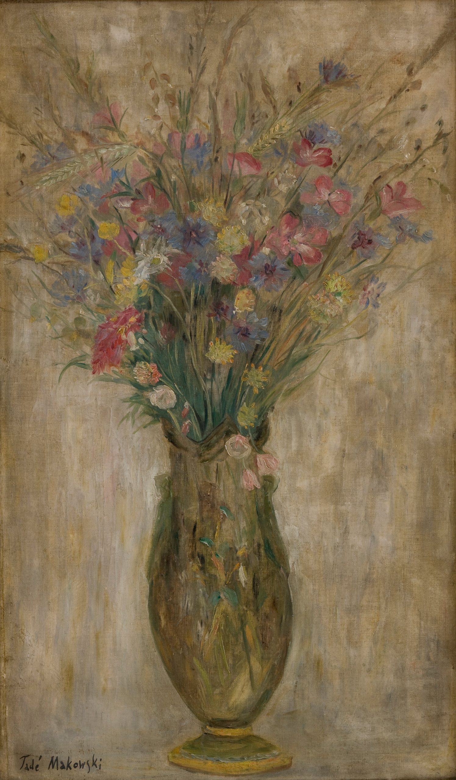 《野花》（Wild Flowers）｜塔德乌什·马科夫斯基 Tadeusz Makowski｜1914-1918