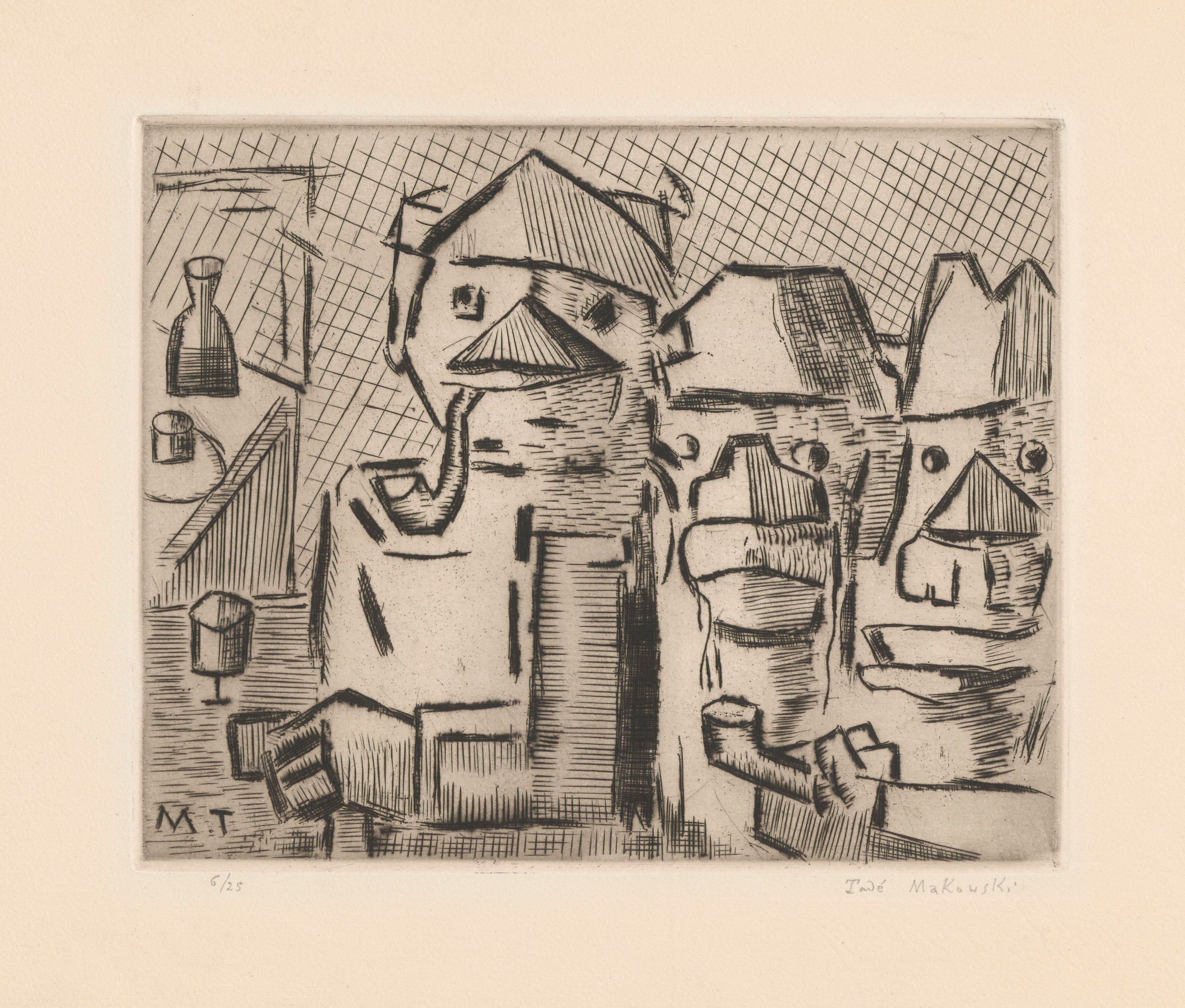《饮酒者》（Drinkers）｜塔德乌什·马科夫斯基 Tadeusz Makowski｜1930
