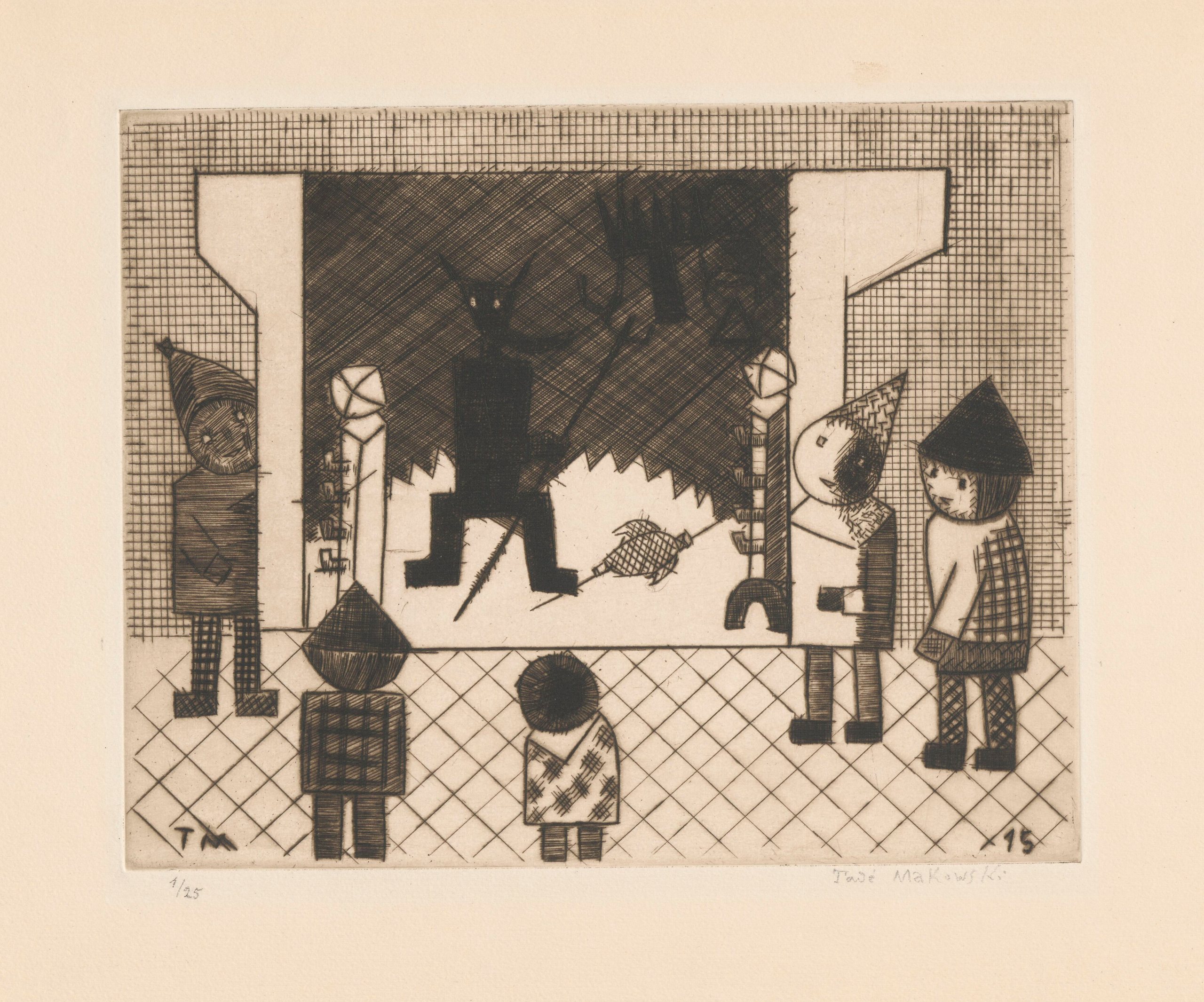 《壁炉》（Fireplace）｜塔德乌什·马科夫斯基 Tadeusz Makowski｜1931