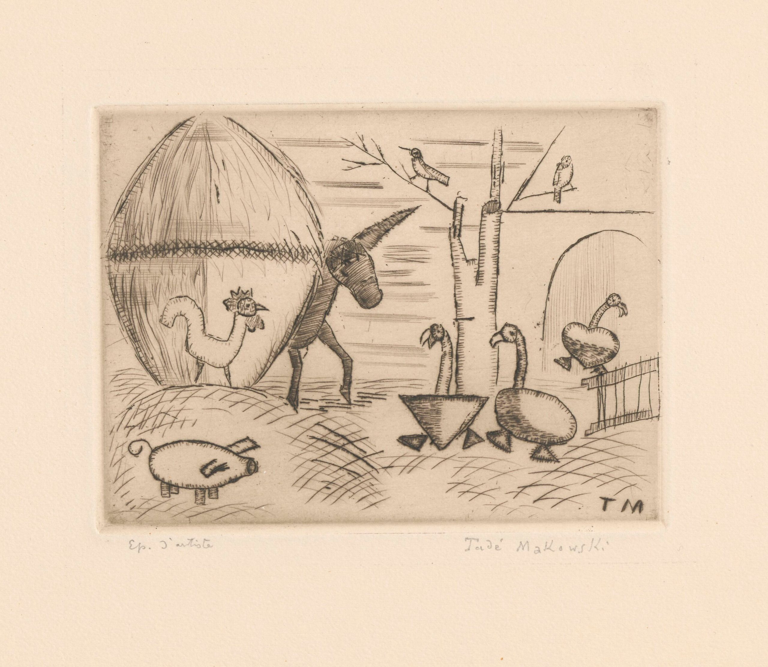 《后院》（Backyard）｜塔德乌什·马科夫斯基 Tadeusz Makowski｜1931-1932