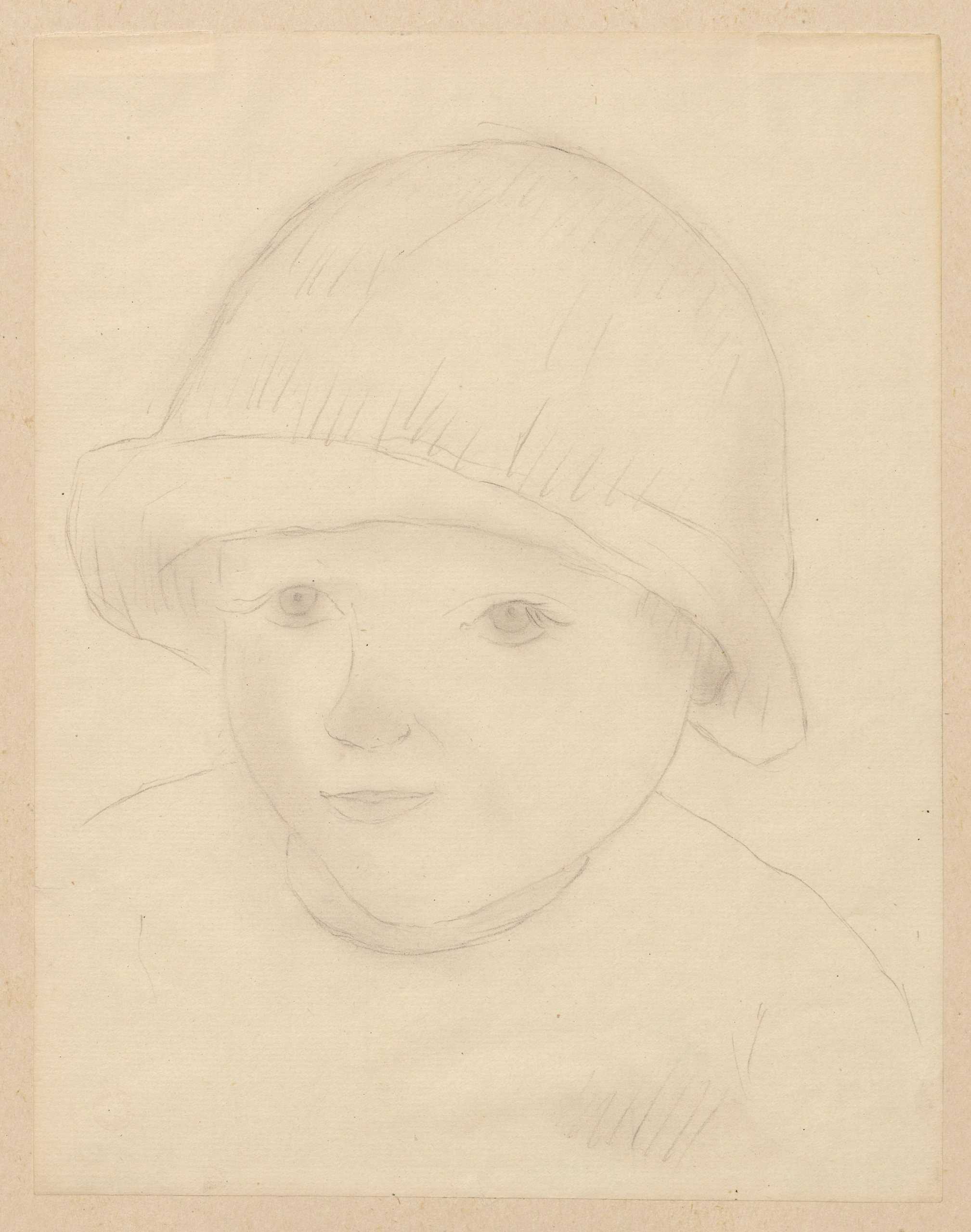《孩子的头戴帽子》（Child's head in a hat）｜塔德乌什·马科夫斯基 Tadeusz Makowski｜1920-1922