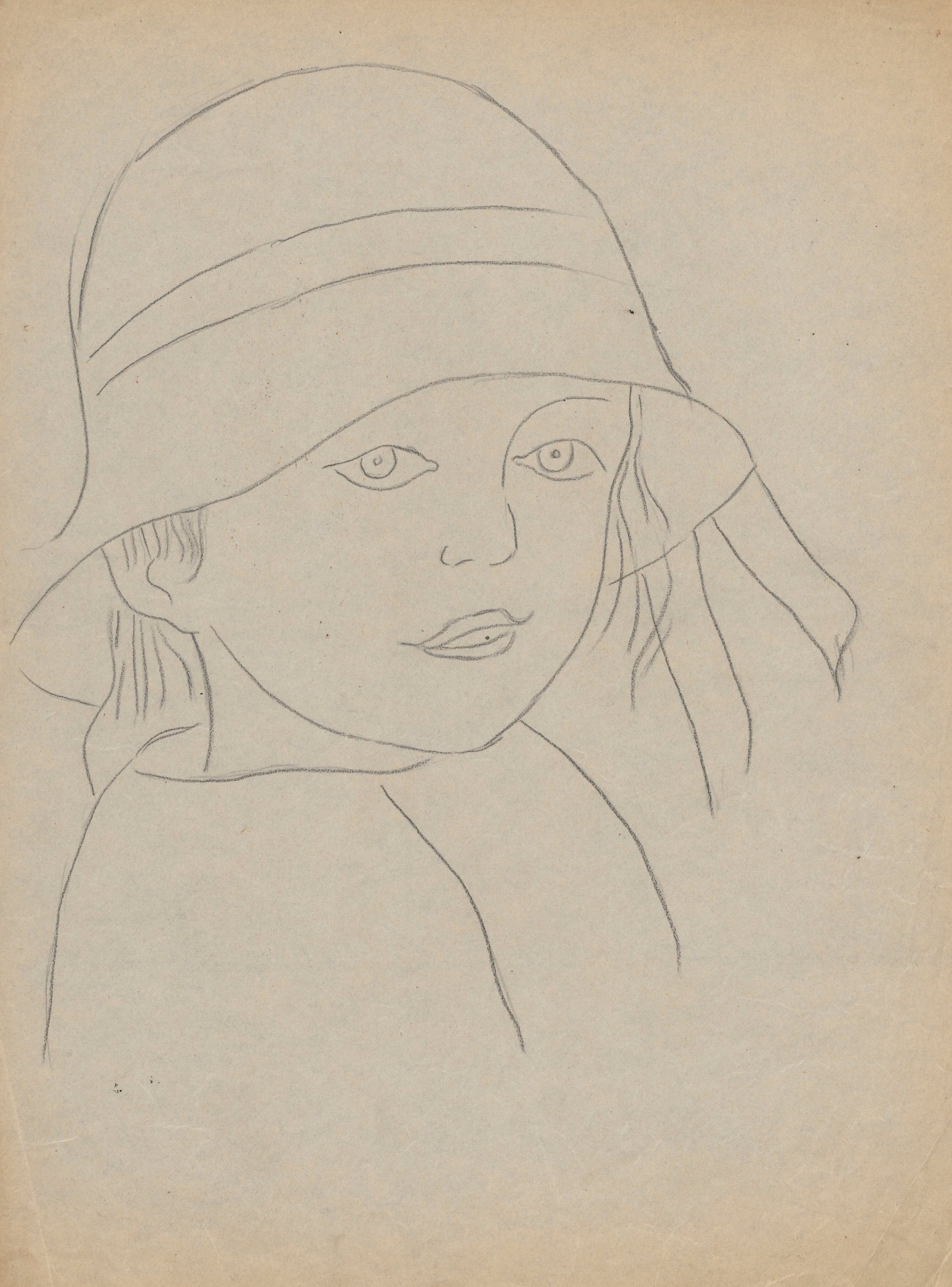 《女生头像女生》（A girl's head）｜塔德乌什·马科夫斯基 Tadeusz Makowski｜1920
