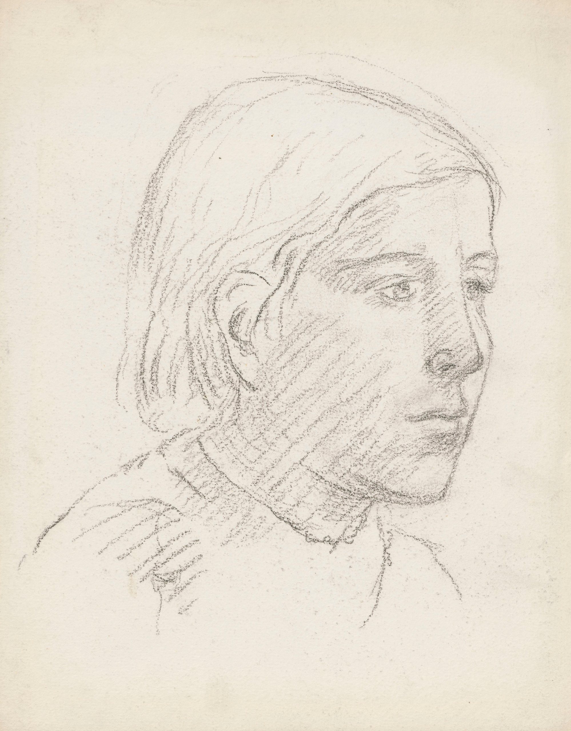 《女生头像女生》（Girl's head）｜塔德乌什·马科夫斯基 Tadeusz Makowski｜1909
