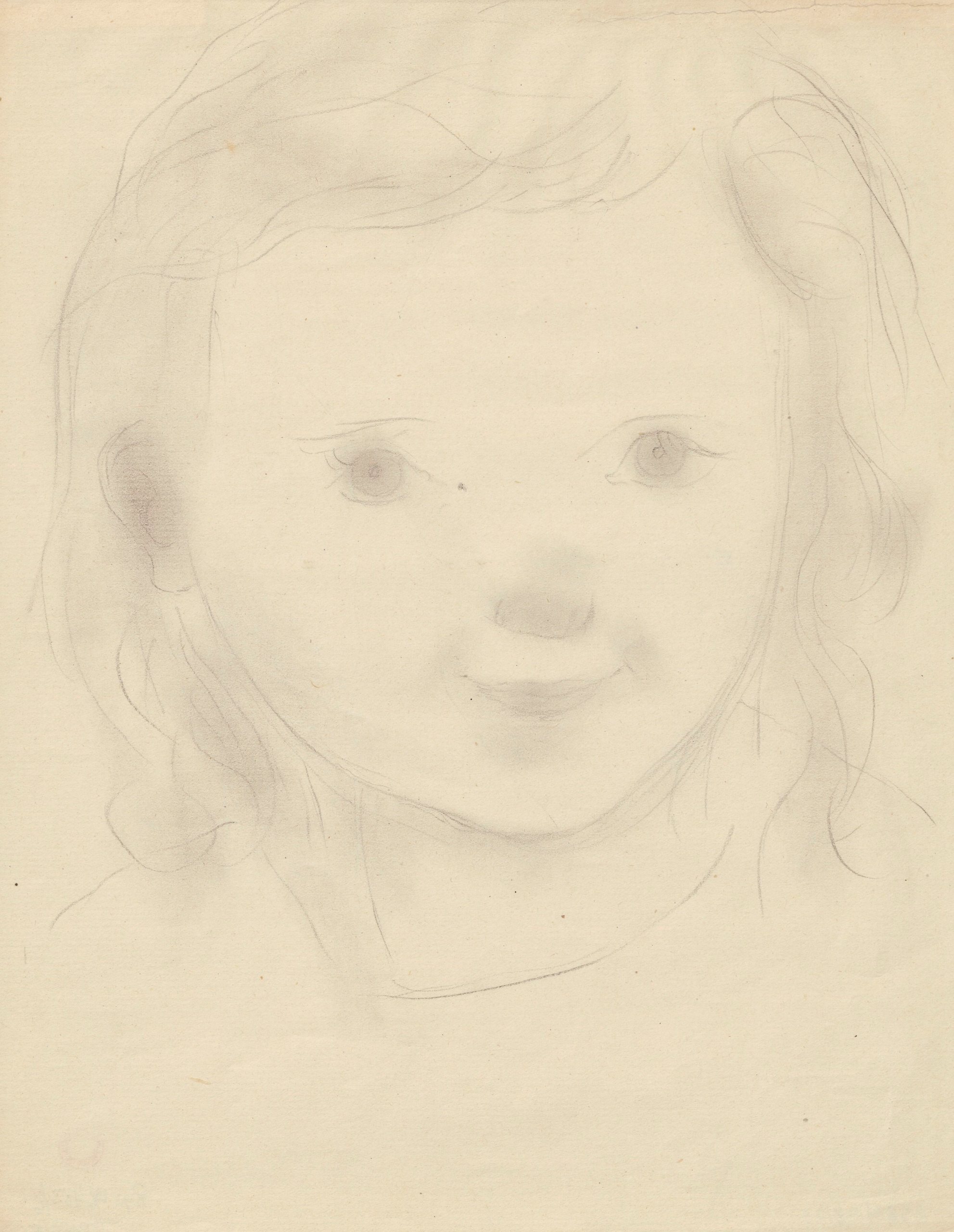 《微笑女孩头像》（Head of a smiling girl）｜塔德乌什·马科夫斯基 Tadeusz Makowski｜1920-1922