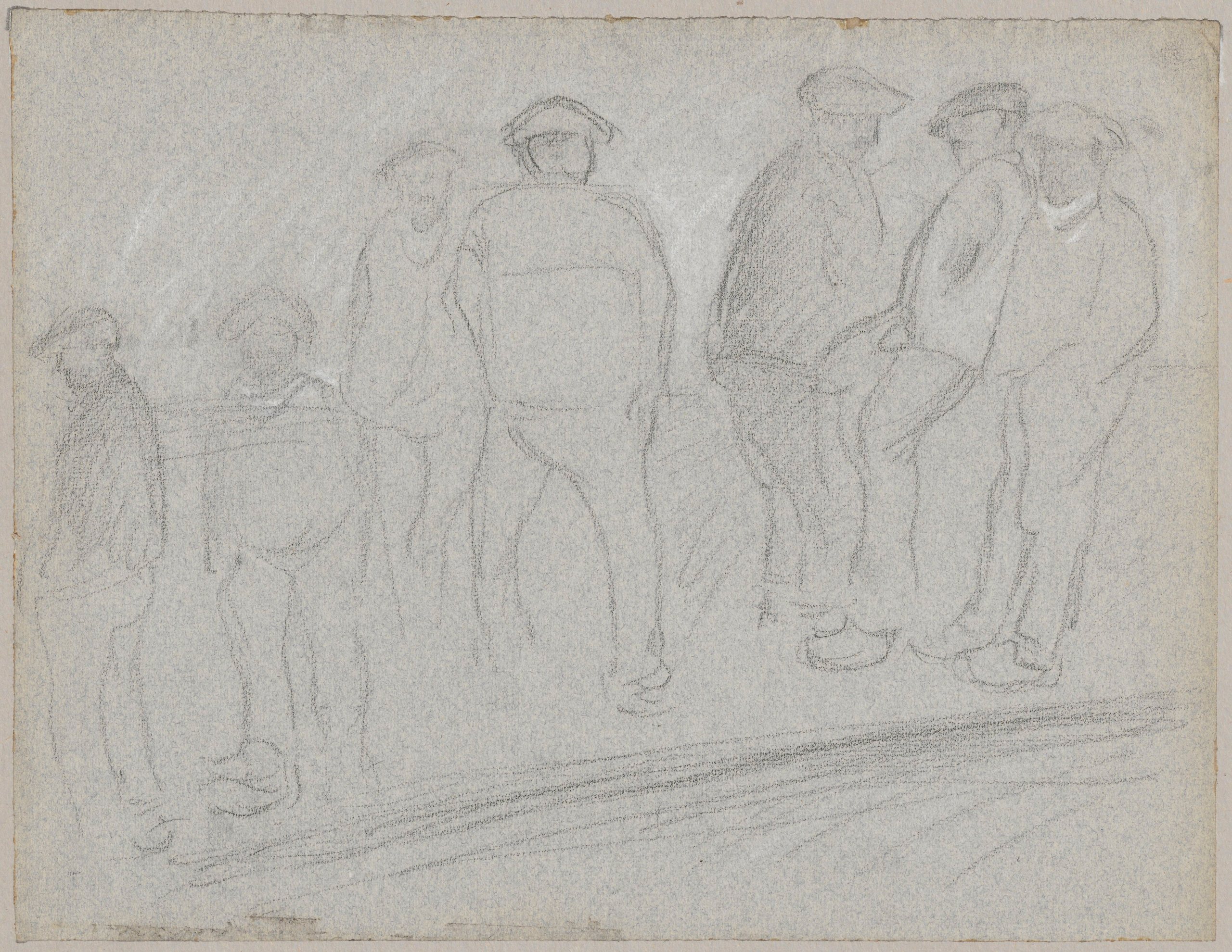 《一群站立的渔民》（A group of standing fishermen）｜塔德乌什·马科夫斯基 Tadeusz Makowski｜1910