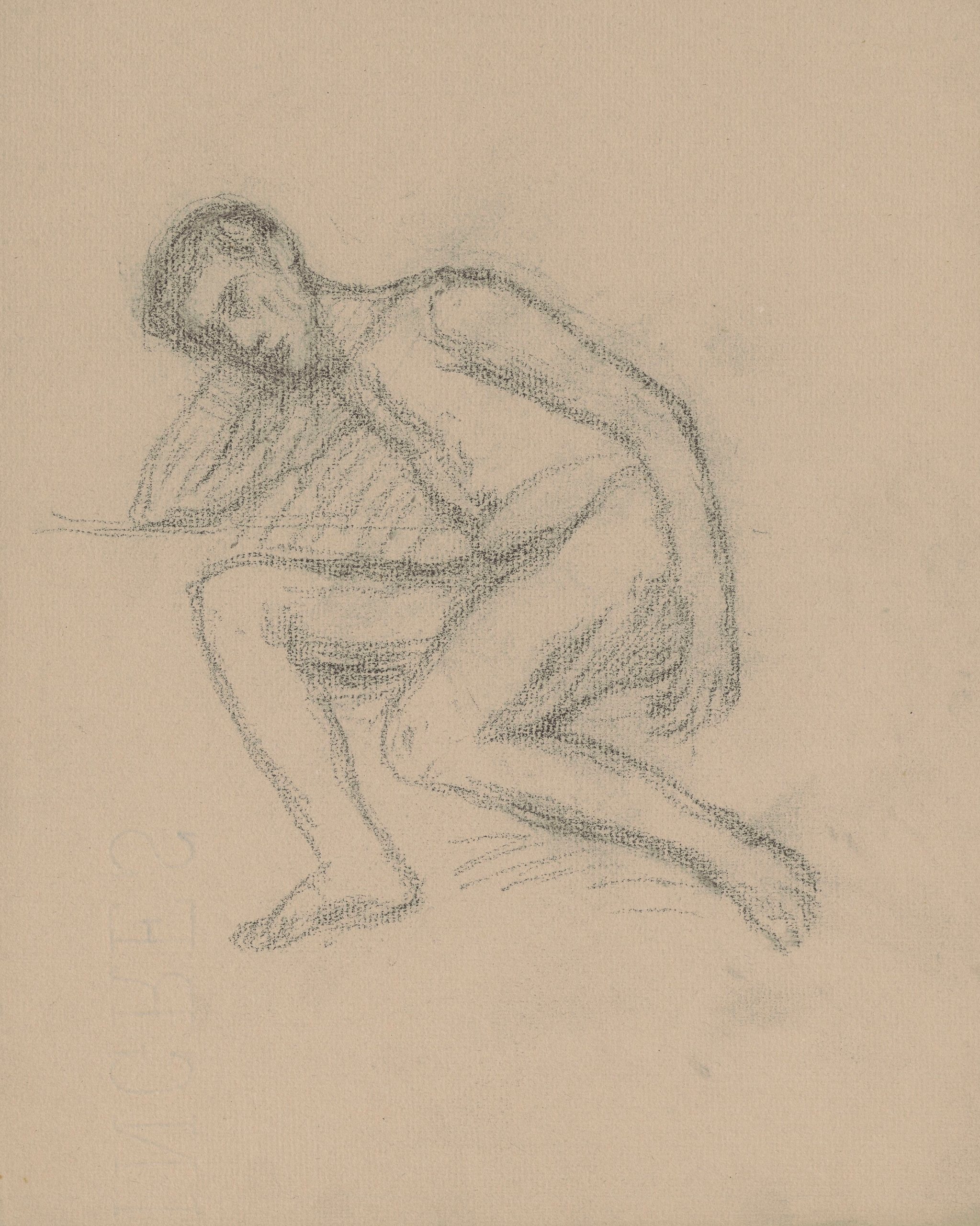 《素描本卡 10》（Sketchbook card 10）｜塔德乌什·马科夫斯基 Tadeusz Makowski｜1908-1910