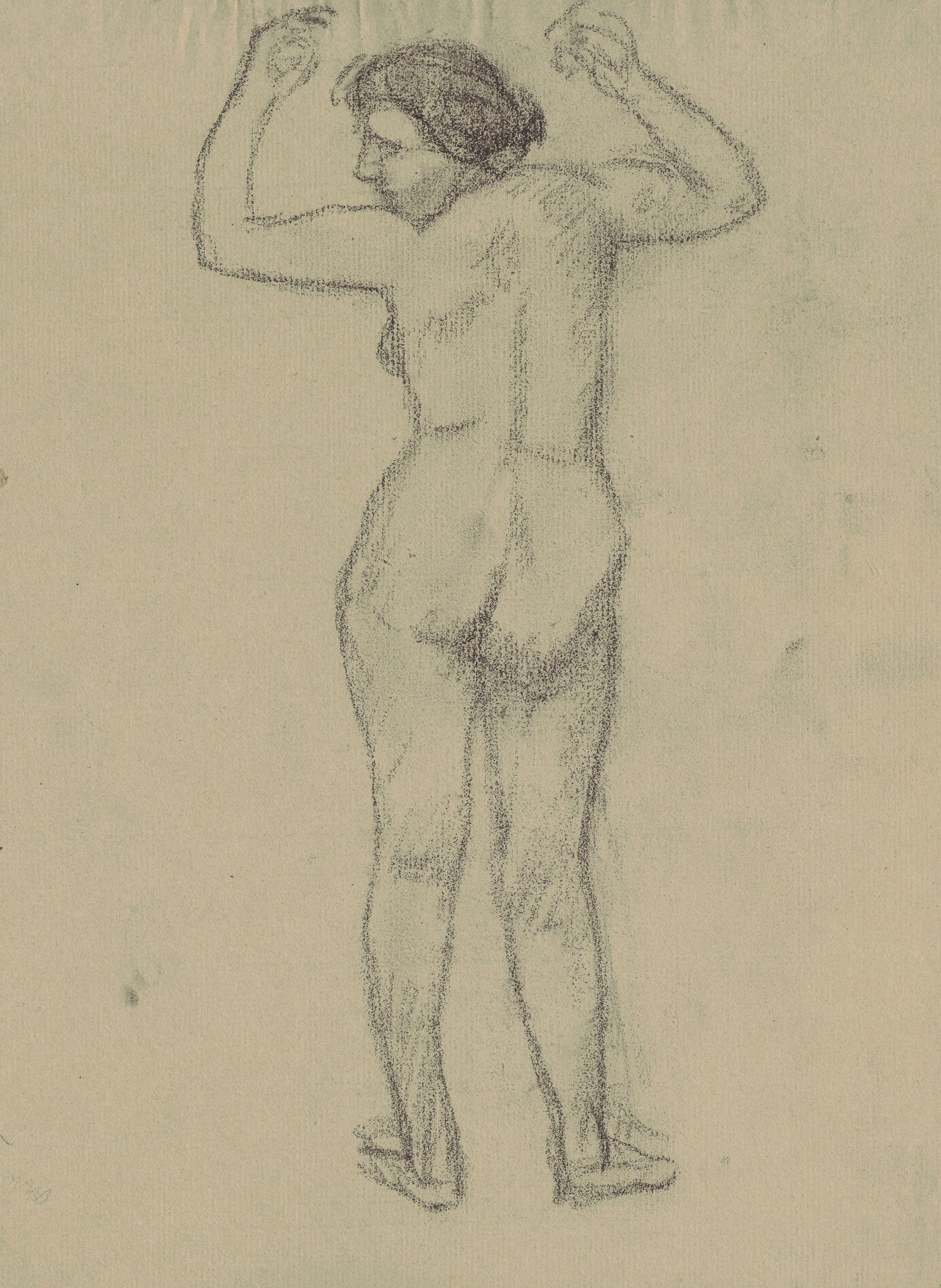 《素描本卡片 17》（Sketchbook card 17）｜塔德乌什·马科夫斯基 Tadeusz Makowski｜1908-1910