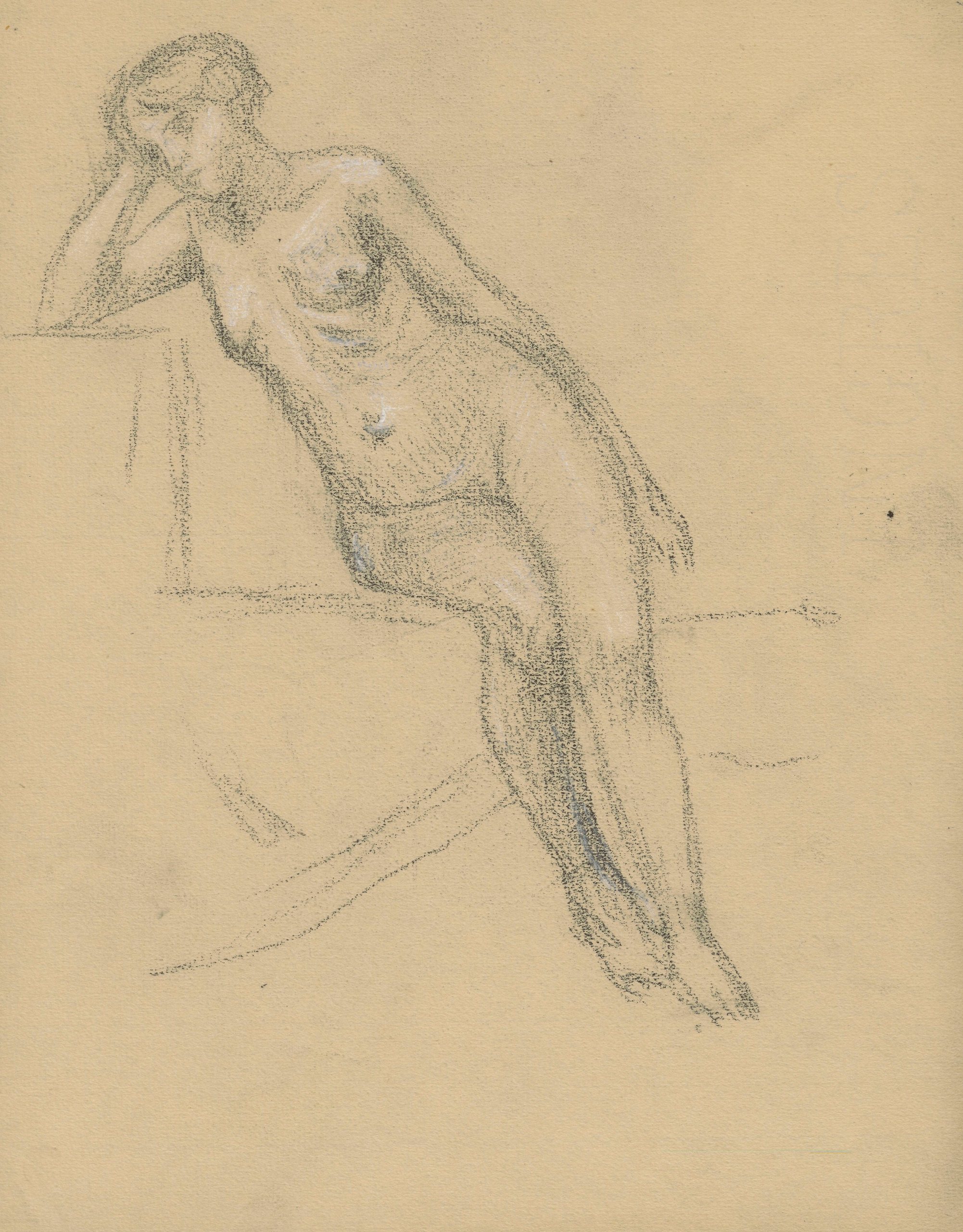 《素描本卡 9》（Sketchbook card 9）｜塔德乌什·马科夫斯基 Tadeusz Makowski｜1908-1910