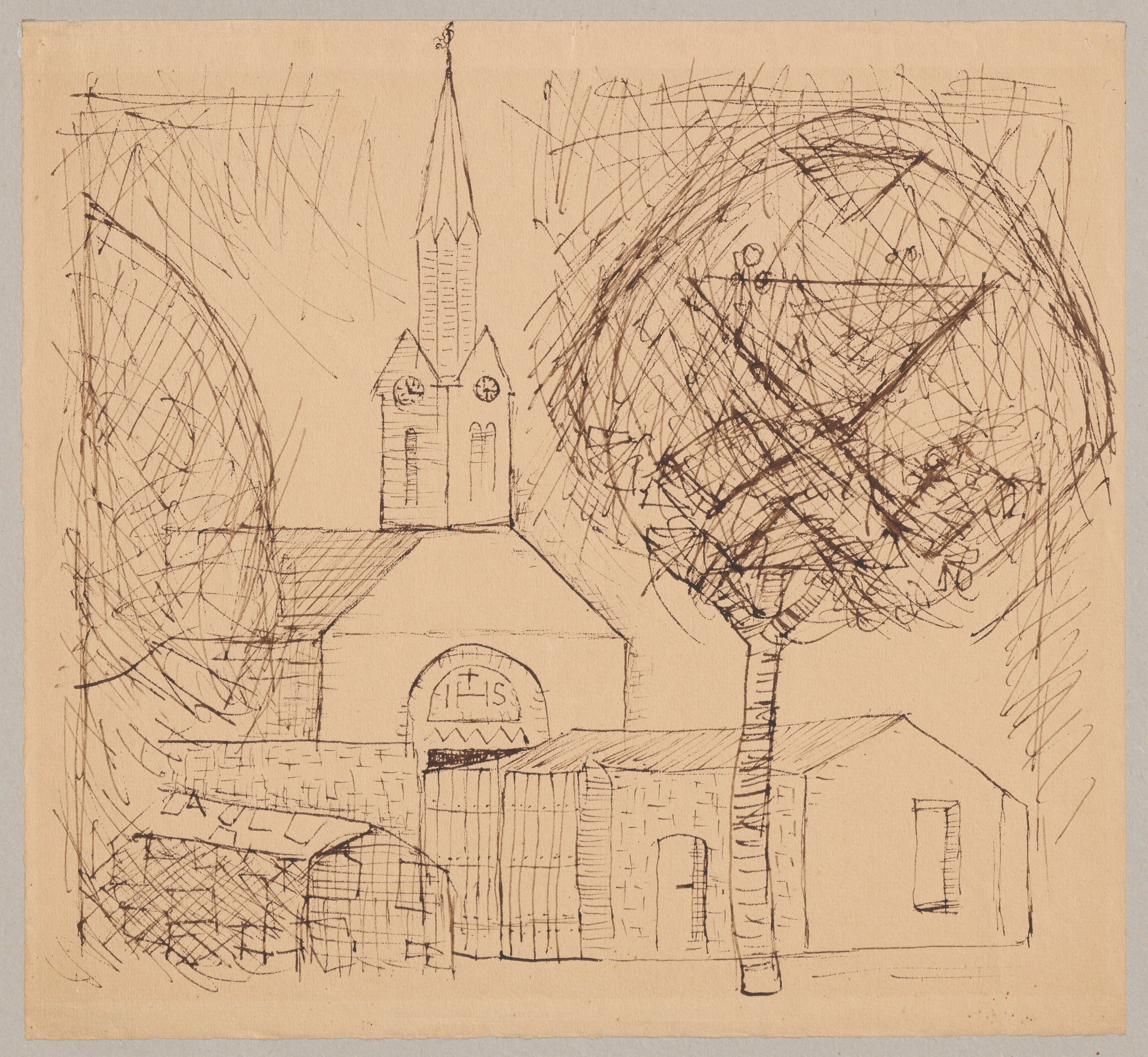 《马赛的教堂》（Church in Massais）｜塔德乌什·马科夫斯基 Tadeusz Makowski｜1932