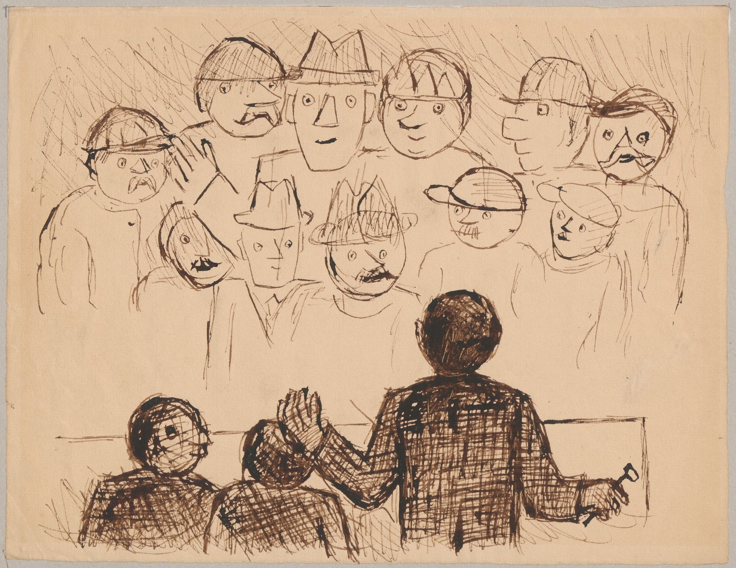 《拍卖，来自“德鲁奥酒店拍卖”系列》（Auction, from the series 'Auction at Hôtel Drouot'）｜塔德乌什·马科夫斯基 Tadeusz Makowski｜1931-1932