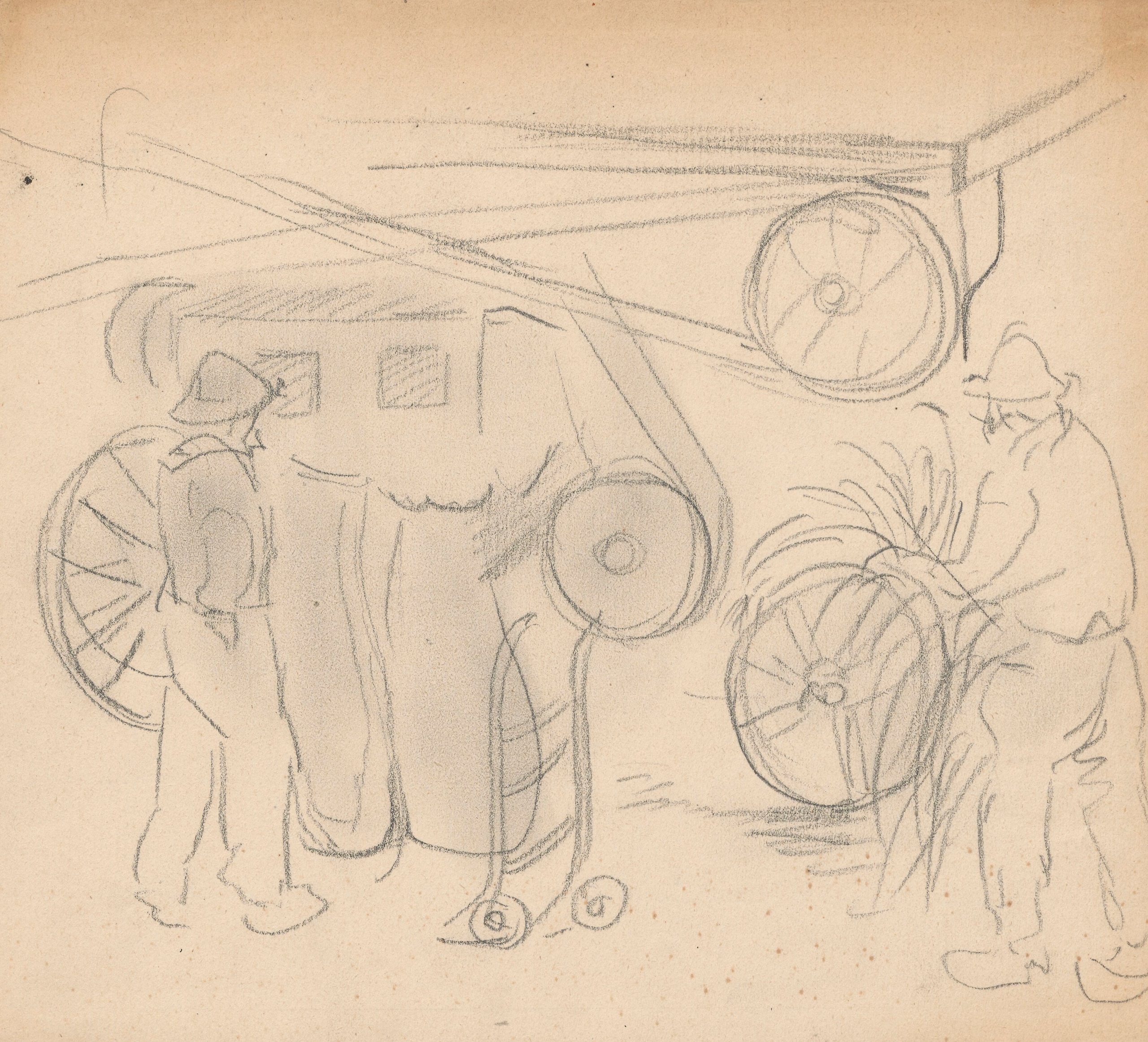 《脱粒》（Threshing）｜塔德乌什·马科夫斯基 Tadeusz Makowski｜1924