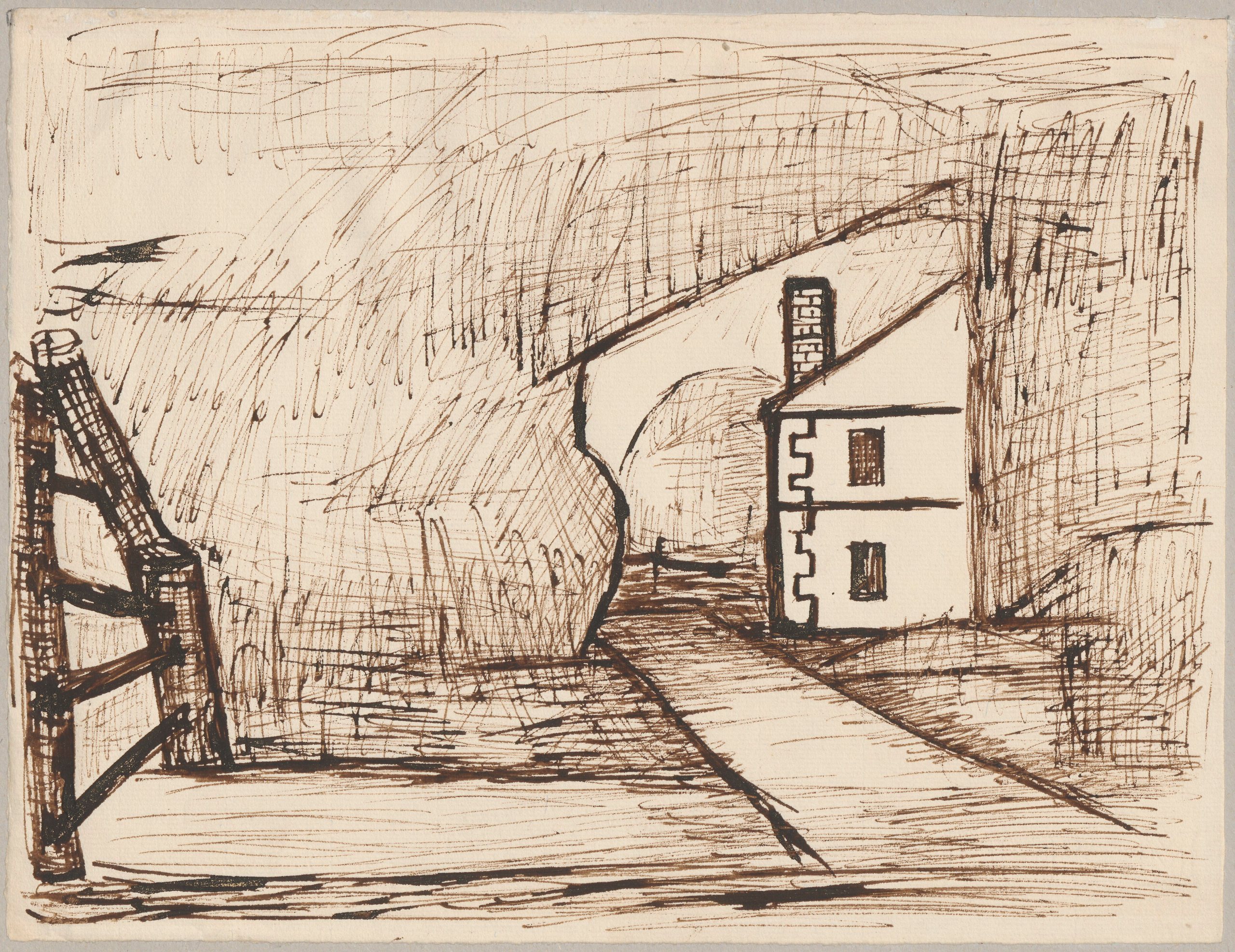 《有房子的风景》（Landscape with a house）｜塔德乌什·马科夫斯基 Tadeusz Makowski｜1932