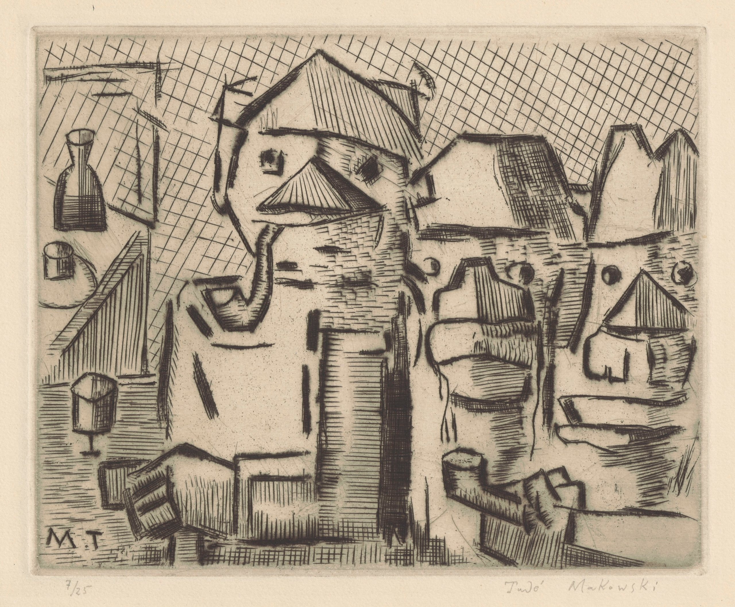 《喝“La Buvette”》（Drinking 'La buvette'）｜塔德乌什·马科夫斯基 Tadeusz Makowski｜1931