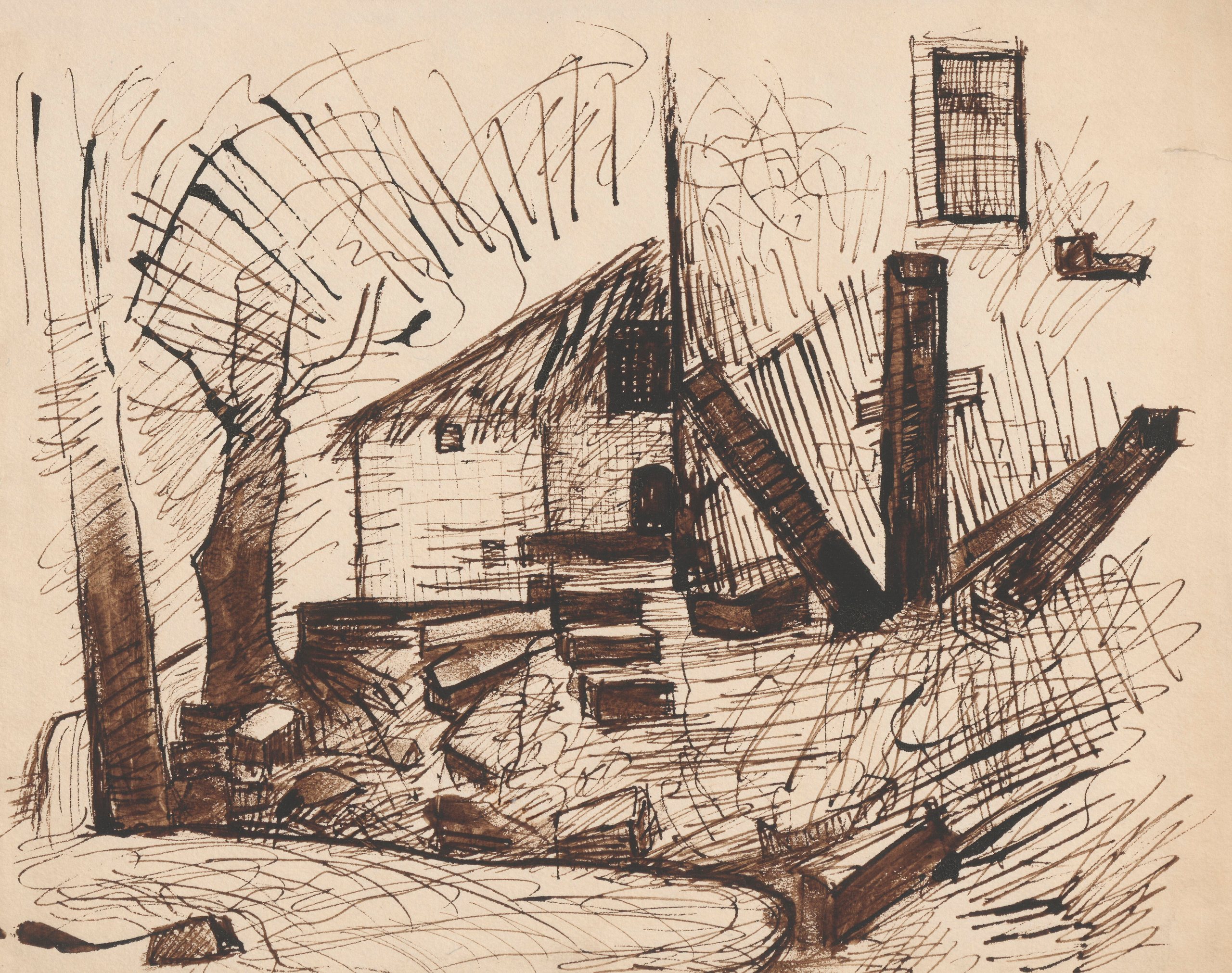 《老磨坊》（Old mill）｜塔德乌什·马科夫斯基 Tadeusz Makowski｜1932