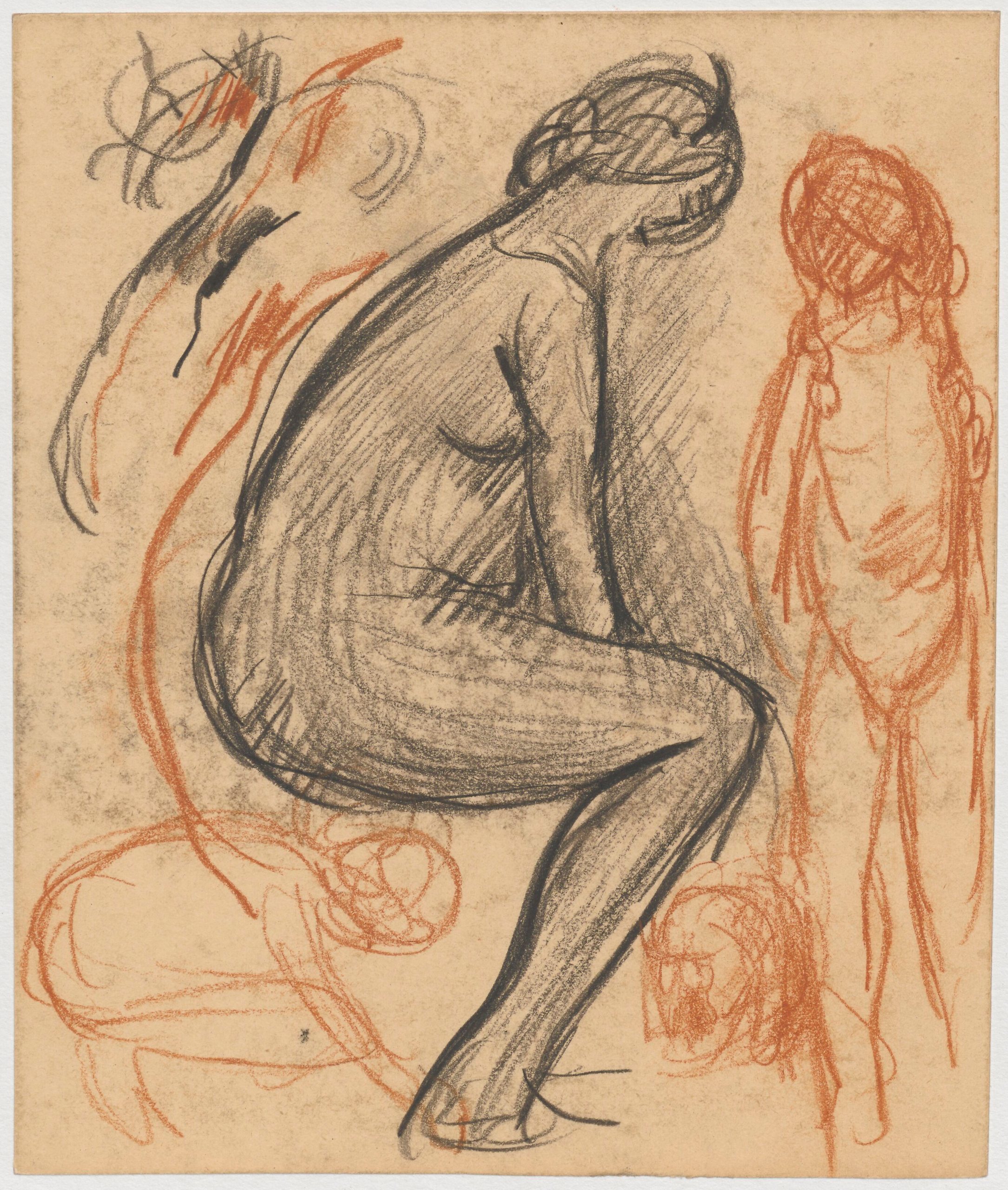 《女性裸体的双面研究》（Double-sided studies of female nudes）｜塔德乌什·马科夫斯基 Tadeusz Makowski｜1908-1910