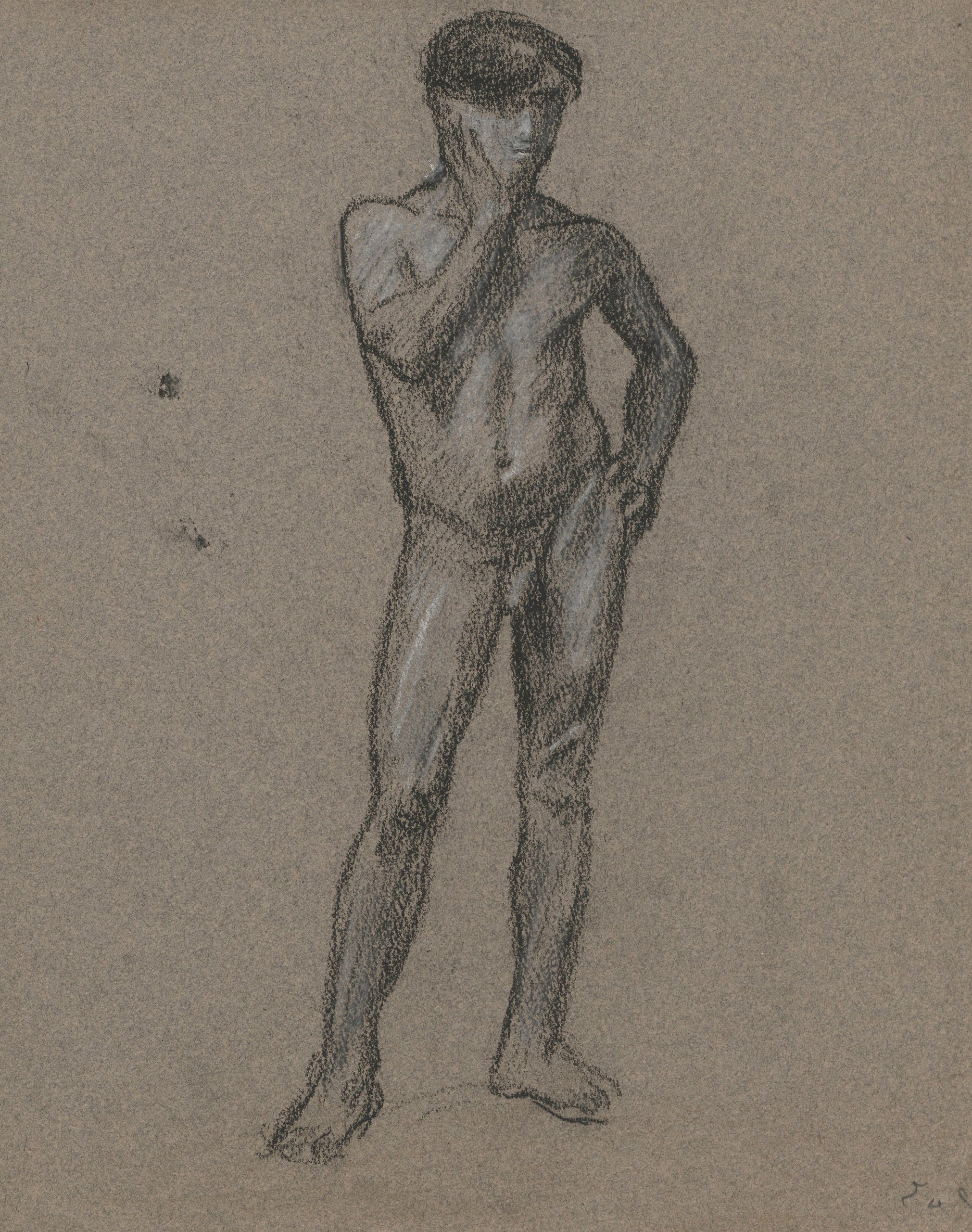 《研究男孩的裸体》（Study of the boy's nude）｜塔德乌什·马科夫斯基 Tadeusz Makowski｜1908-1910
