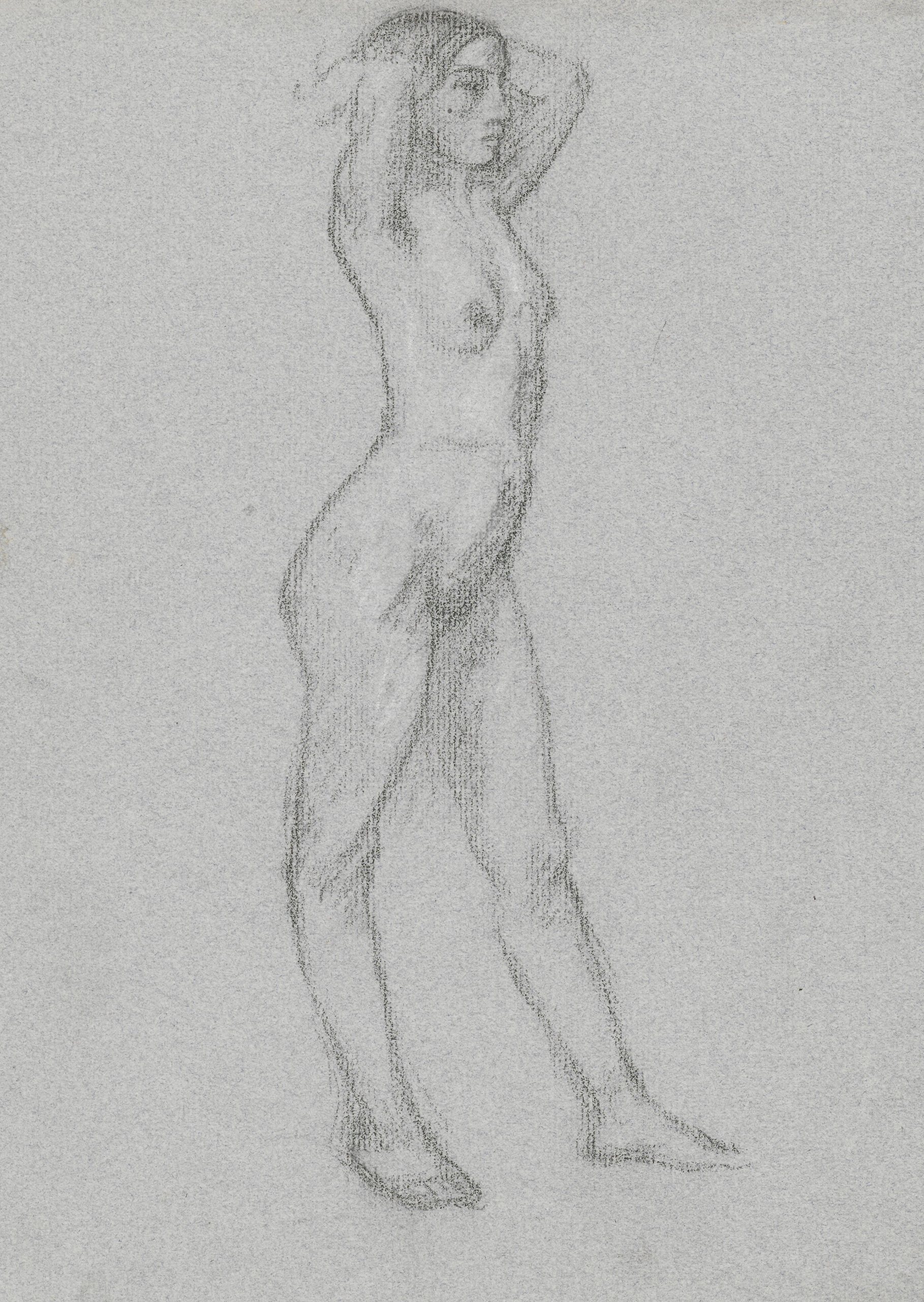 《对女孩裸体的研究》（A study of the girl's nude）｜塔德乌什·马科夫斯基 Tadeusz Makowski｜1908-1910