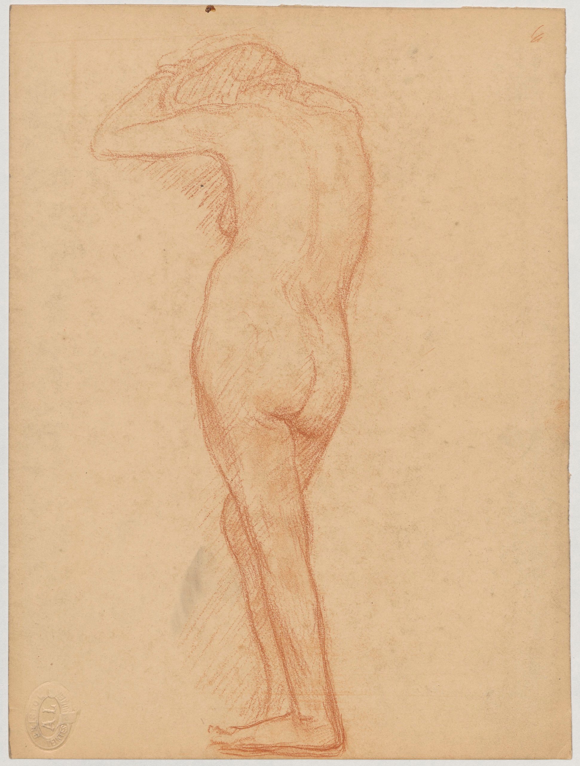 《女性裸体研究》（Study of the female nude）｜塔德乌什·马科夫斯基 Tadeusz Makowski｜1908-1910