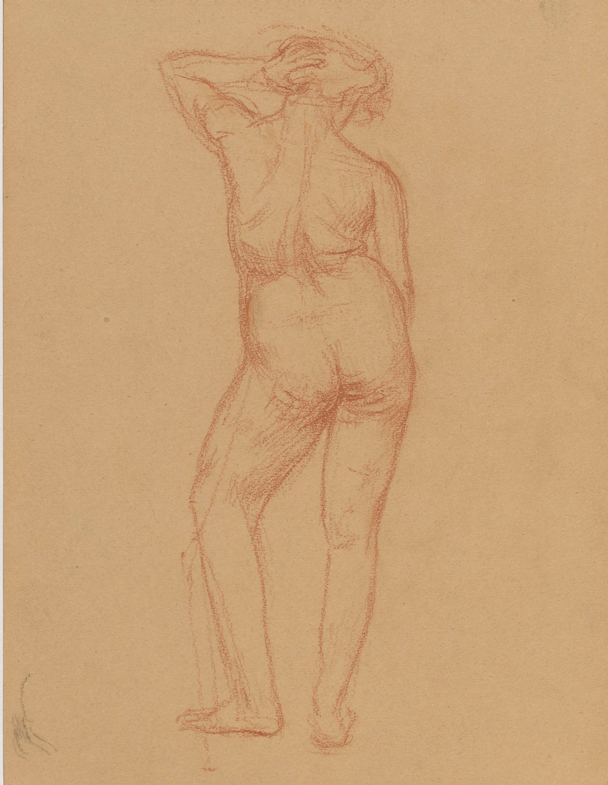 《站立女性裸体研究》（Study of the nude of a standing woman）｜塔德乌什·马科夫斯基 Tadeusz Makowski｜1908-1910