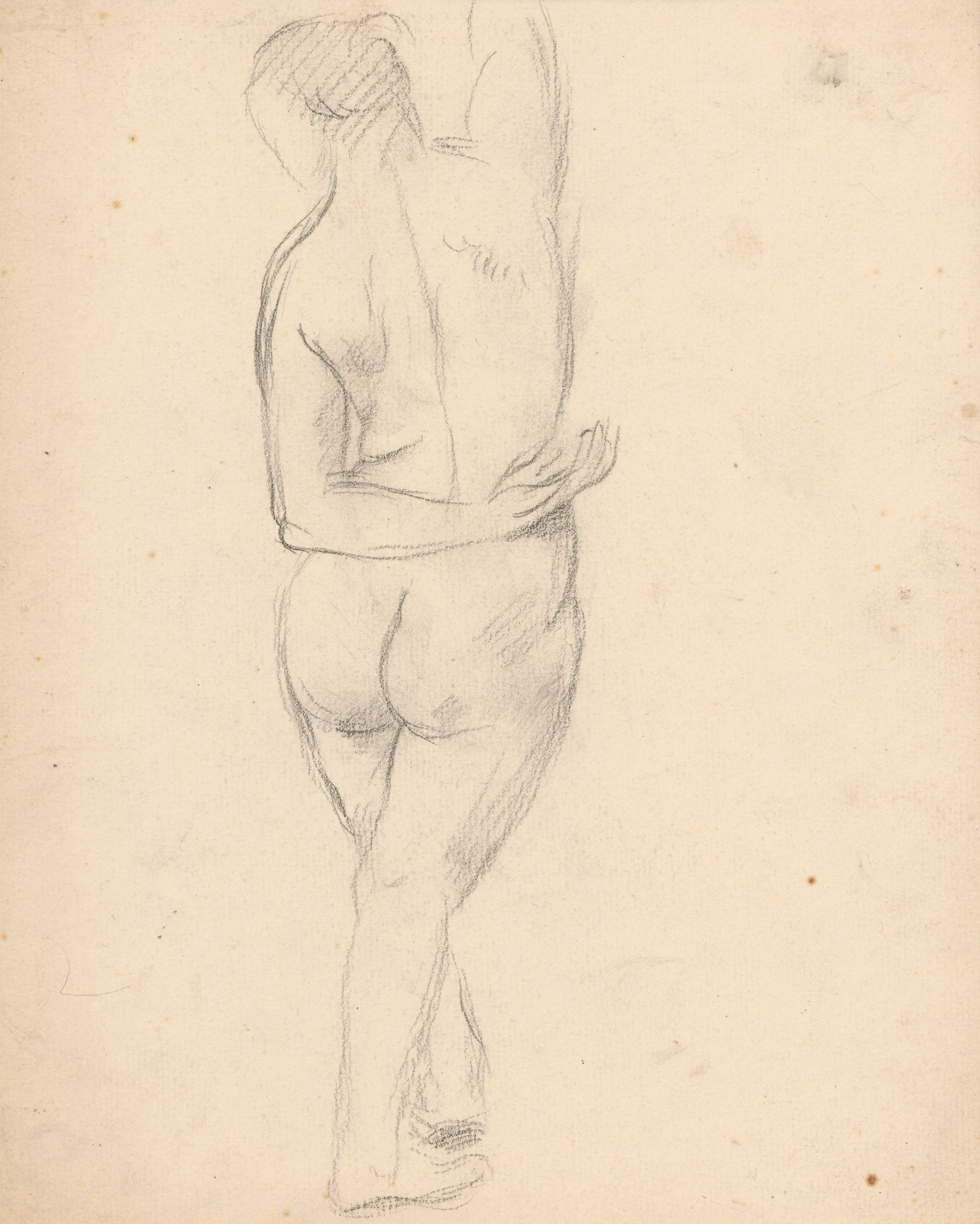 《站立女性裸体研究》（Study of the nude of a standing woman）｜塔德乌什·马科夫斯基 Tadeusz Makowski｜1908-1910