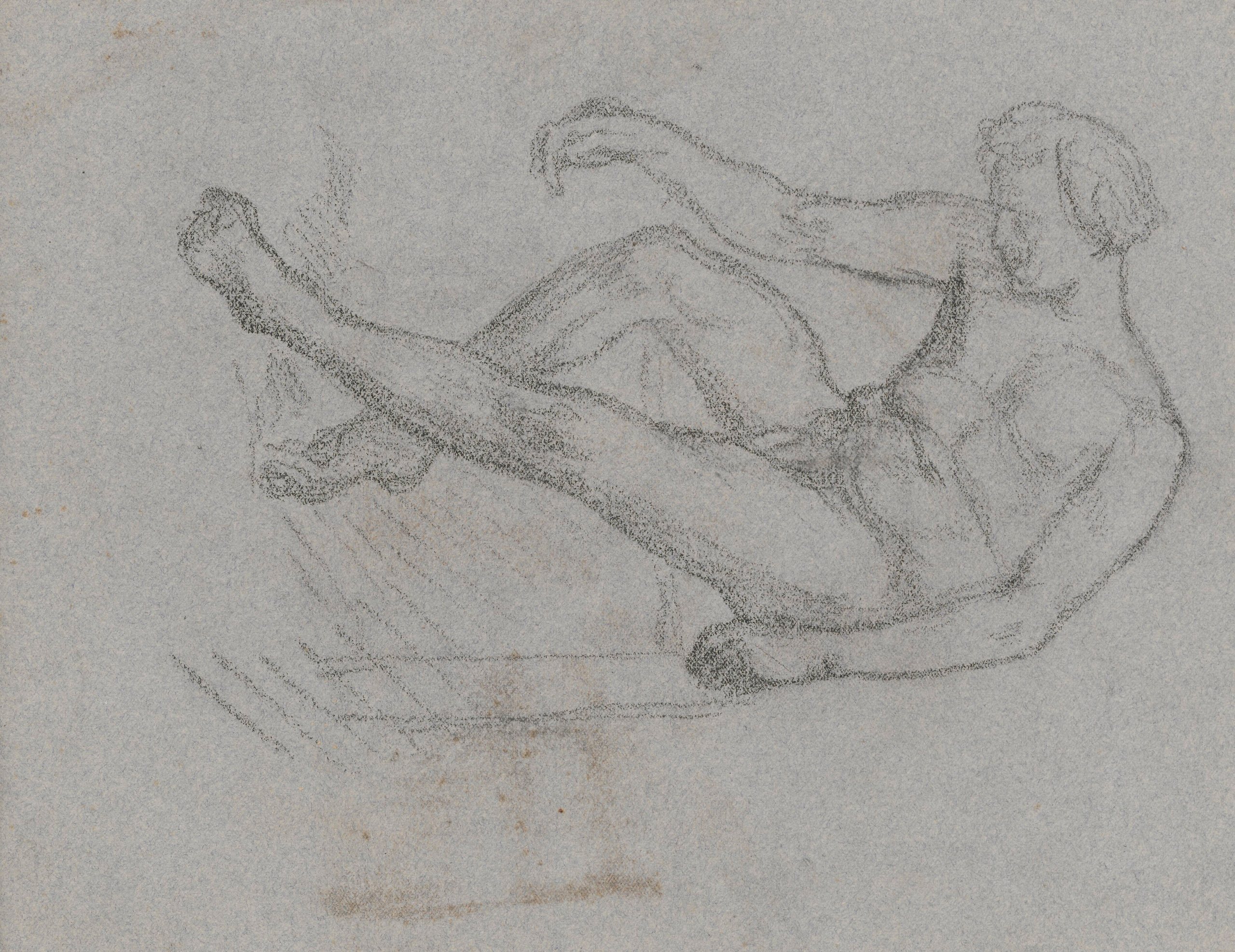 《一个坐着的男人的裸体研究》（Nude study of a seated man）｜塔德乌什·马科夫斯基 Tadeusz Makowski｜1908-1910