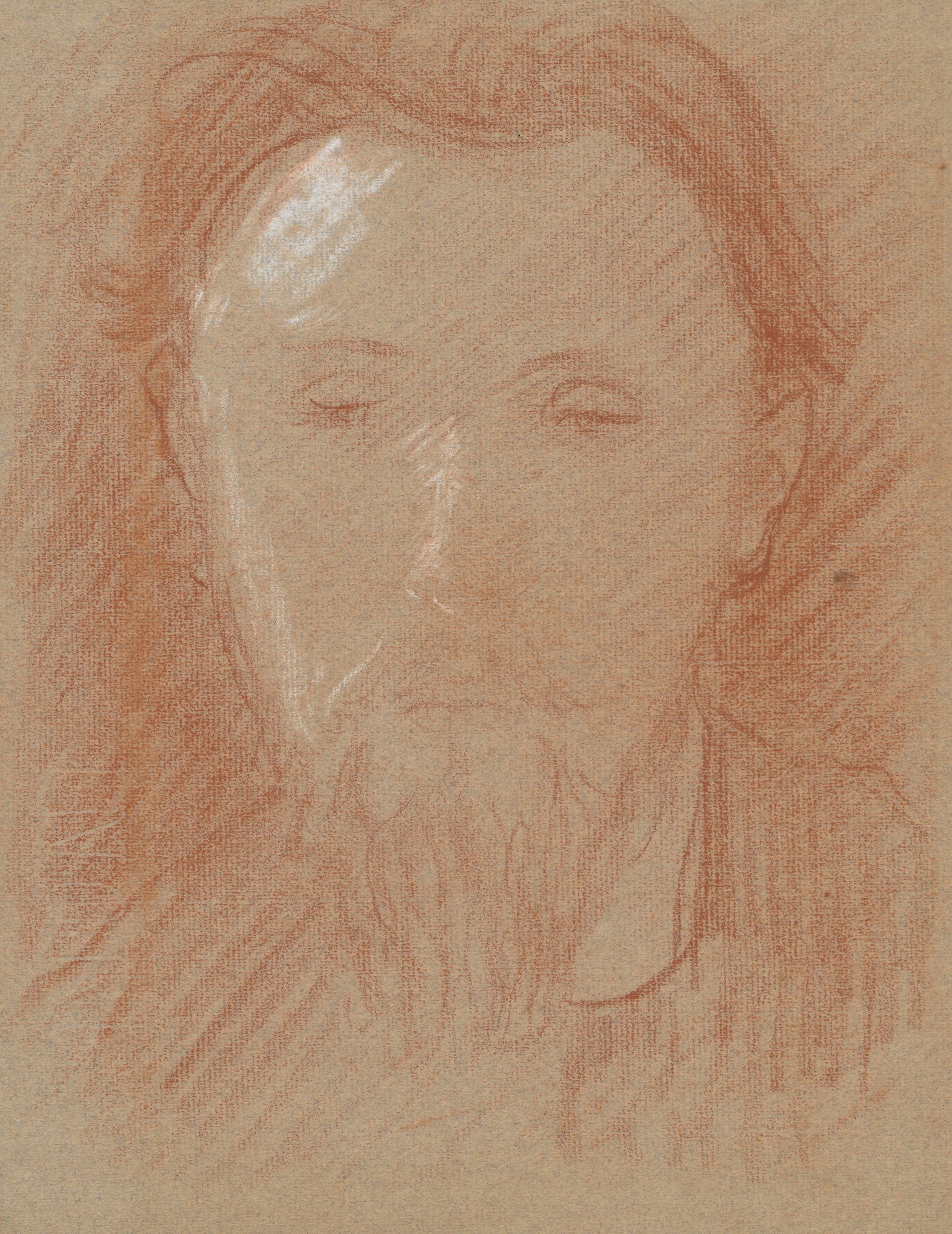 《一个留着胡子的年轻人的肖像研究》（Portrait study of a young man with a beard）｜塔德乌什·马科夫斯基 Tadeusz Makowski｜1910