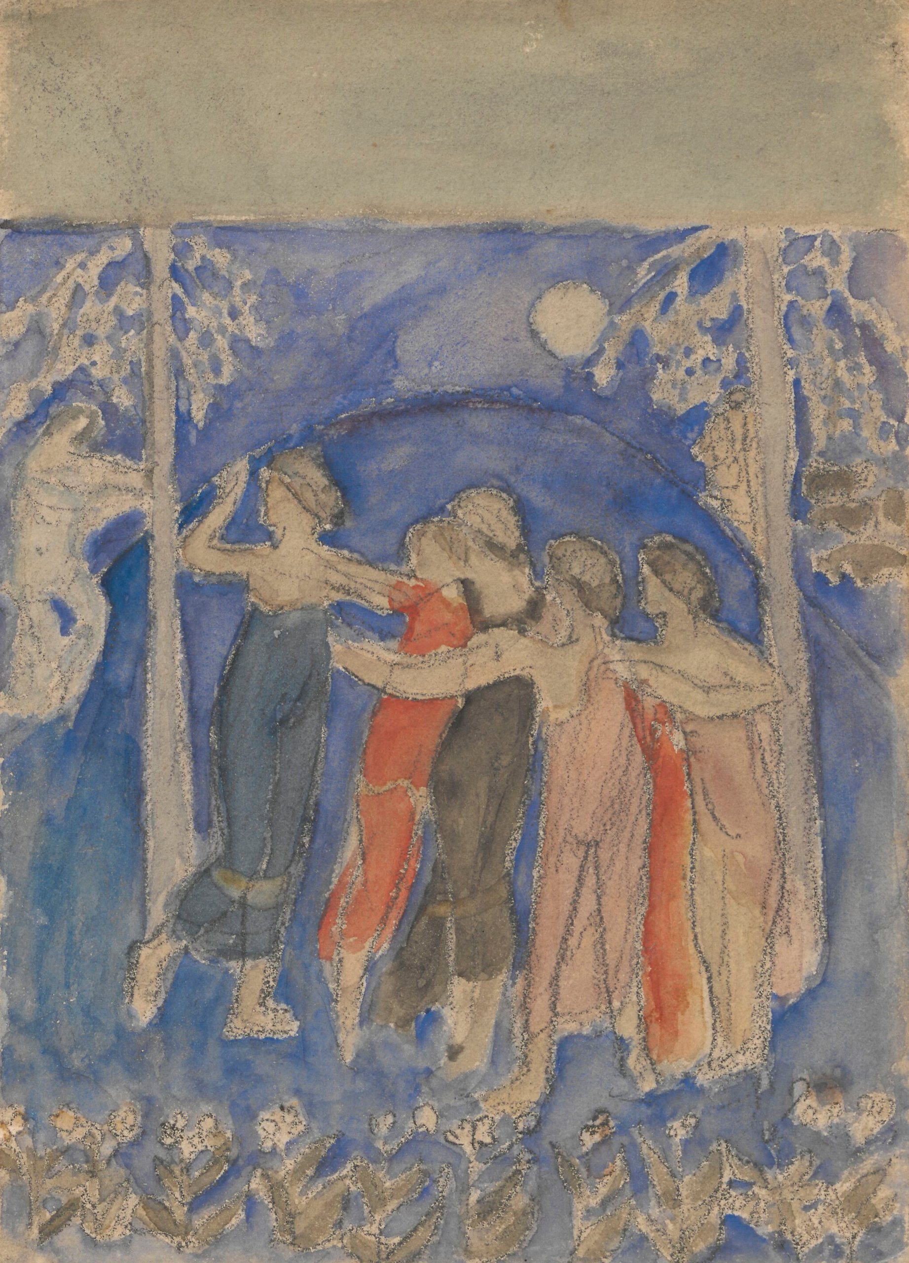 《跳舞的仙女》（Dancing nymphs）｜塔德乌什·马科夫斯基 Tadeusz Makowski｜1909-1910