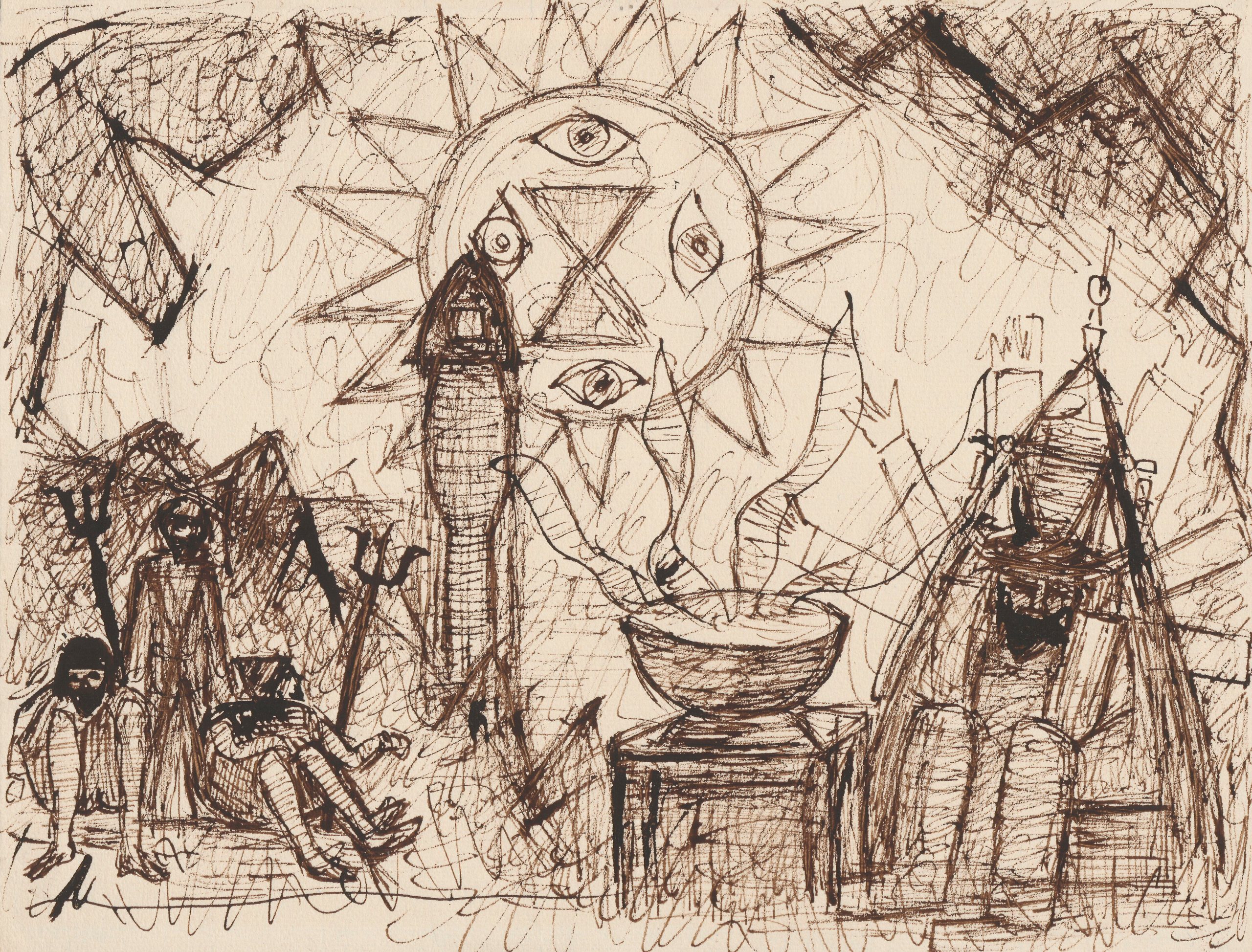 《在地狱里》（In hell）｜塔德乌什·马科夫斯基 Tadeusz Makowski｜1931