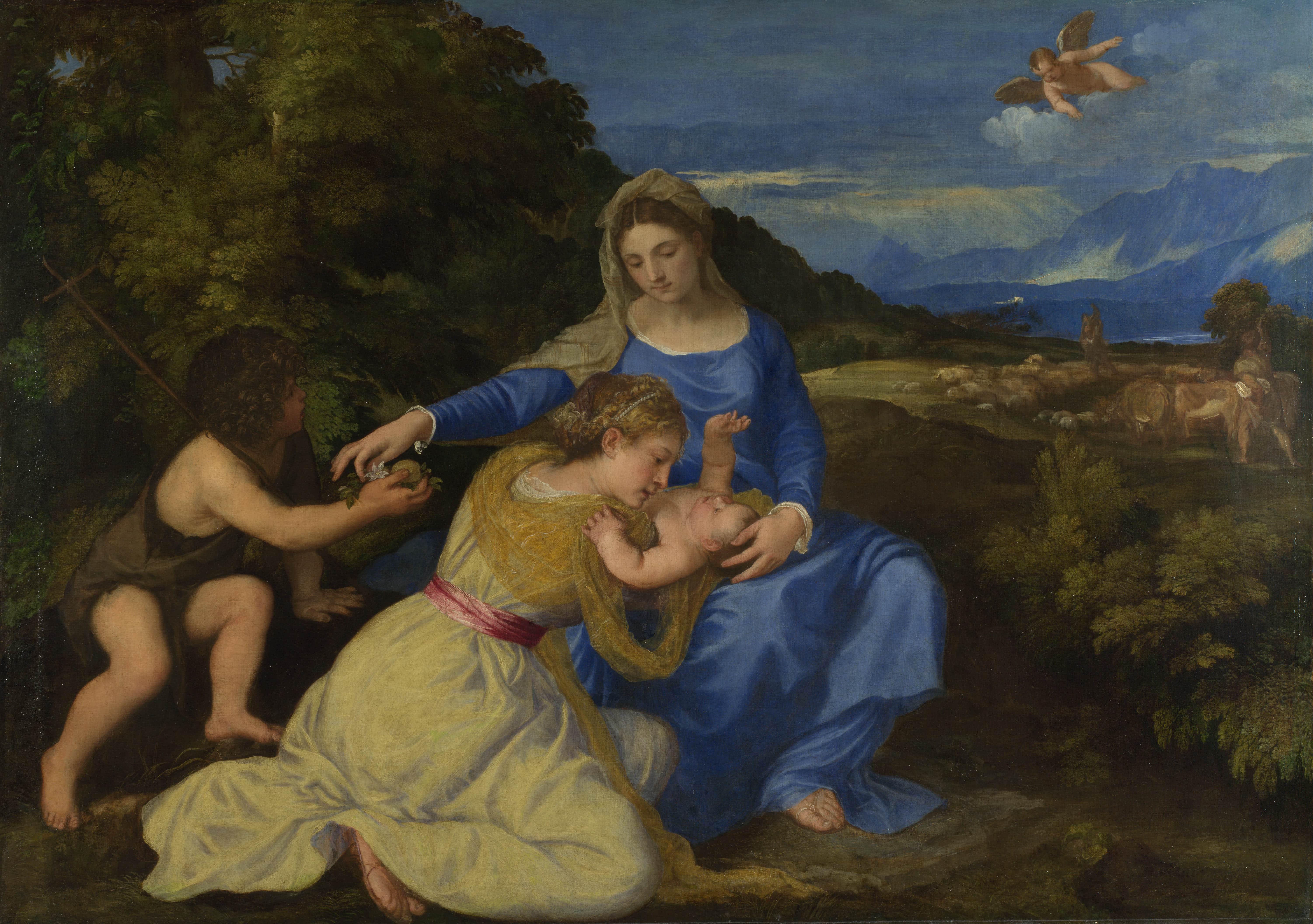 《阿尔多布兰迪尼圣母》（Aldobrandini Madonna）｜提香 Titian｜约1530