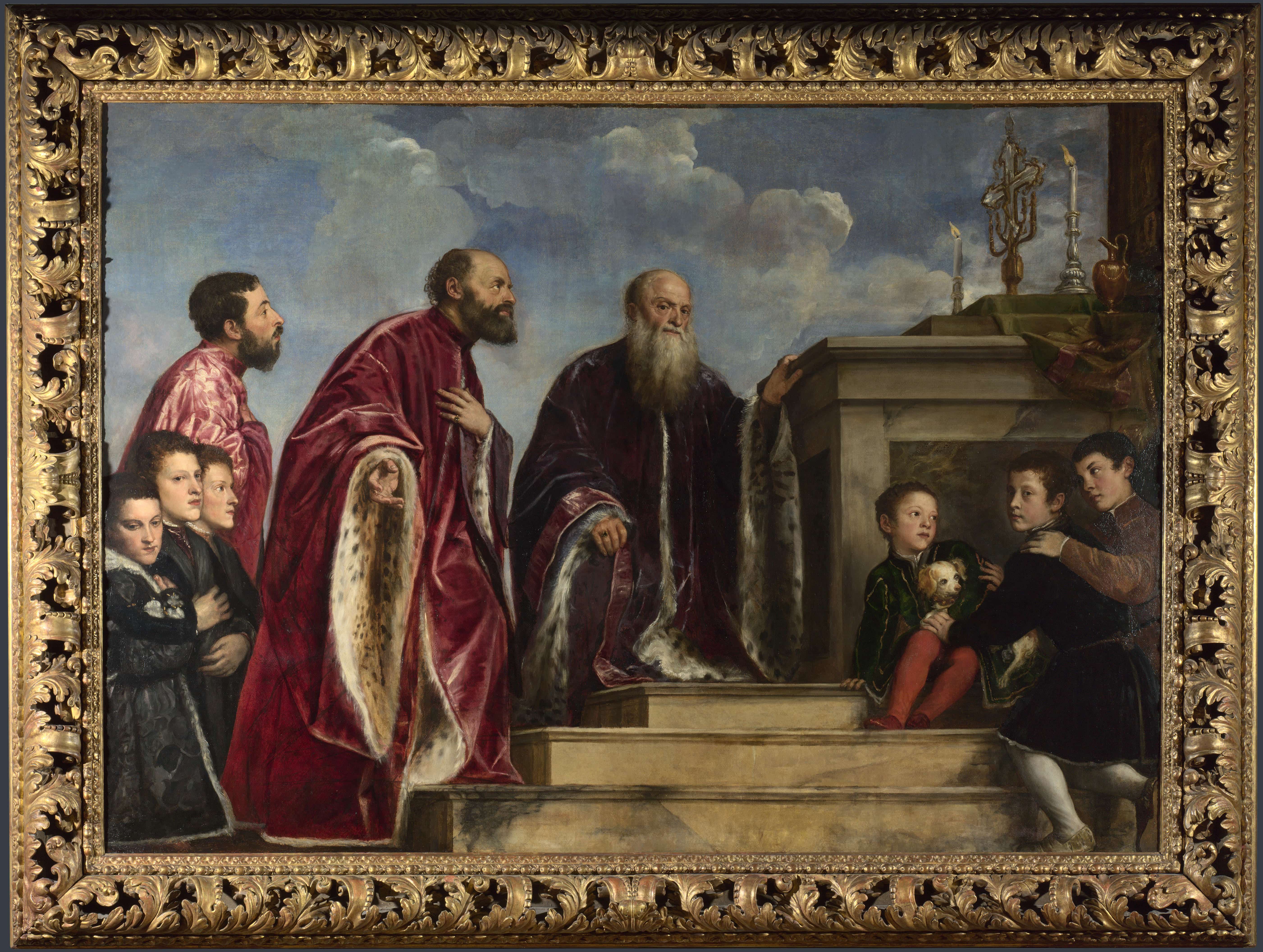 《文德拉明家族敬拜真十字架遗物（局部）》（The Vendramin Family Venerating a Relic of the True Cross (Detail)）｜提香 Titian｜约1540–1545