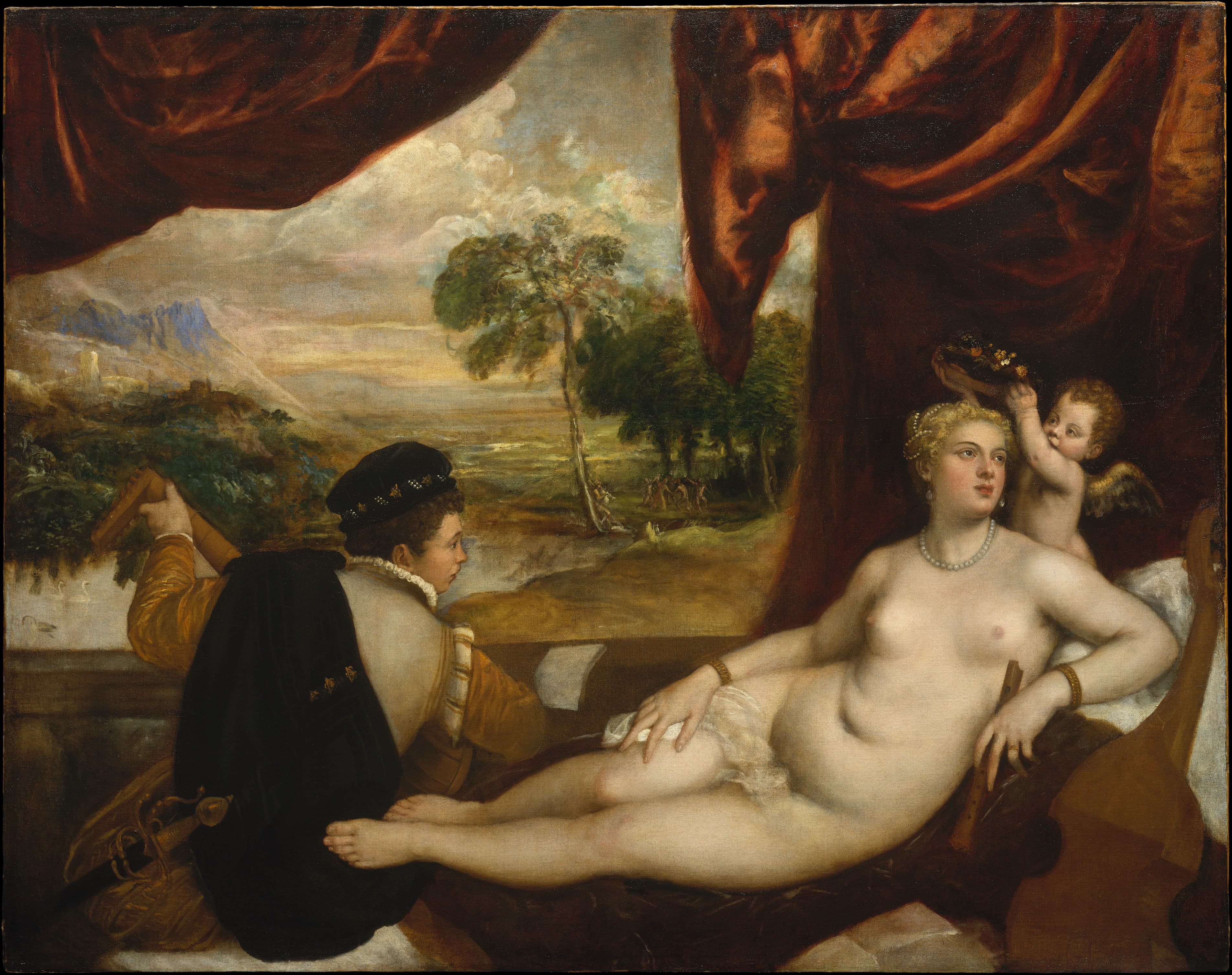《维纳斯与鲁特琴师》（Venus and the Lute Player）｜提香 Titian｜约1560