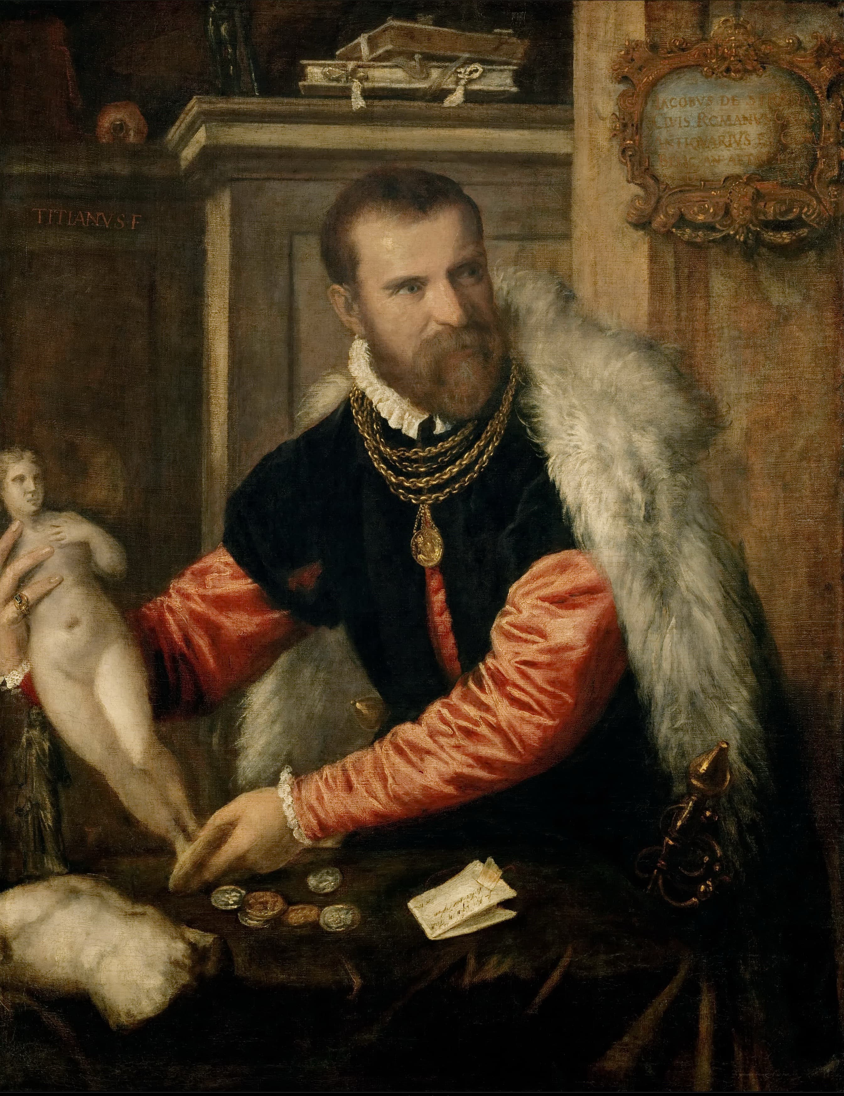 《雅各布·斯特拉达肖像》（Portrait of Jacopo Strada）｜提香 Titian｜1567–1568
