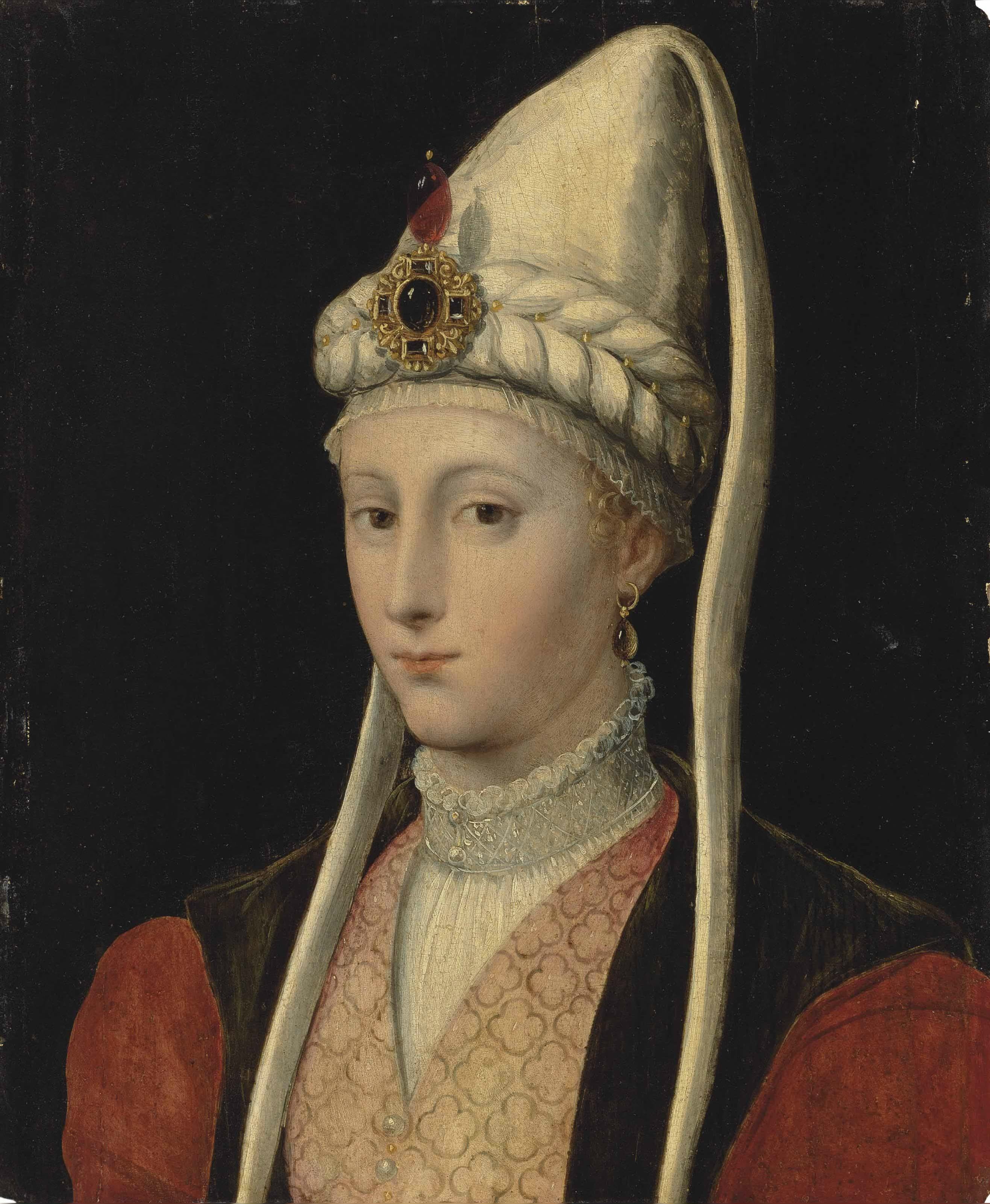 《苏莱曼大帝之女卡梅里娅肖像》（Cameria, Daughter of Suleiman the Magnificent）｜提香 Titian｜约1555