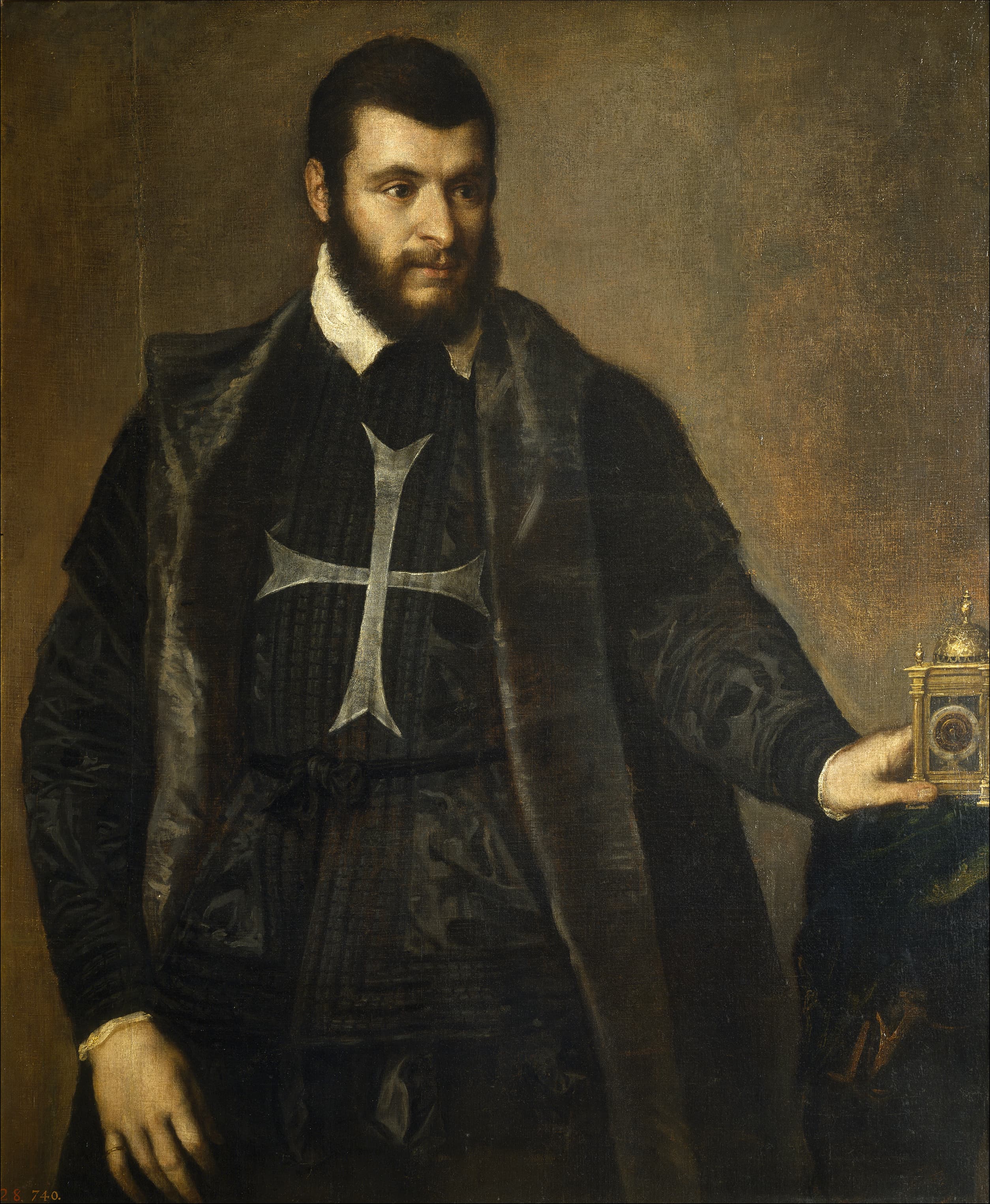 《手持怀表的马耳他骑士》（Knight of Malta with a Watch）｜提香 Titian｜不明