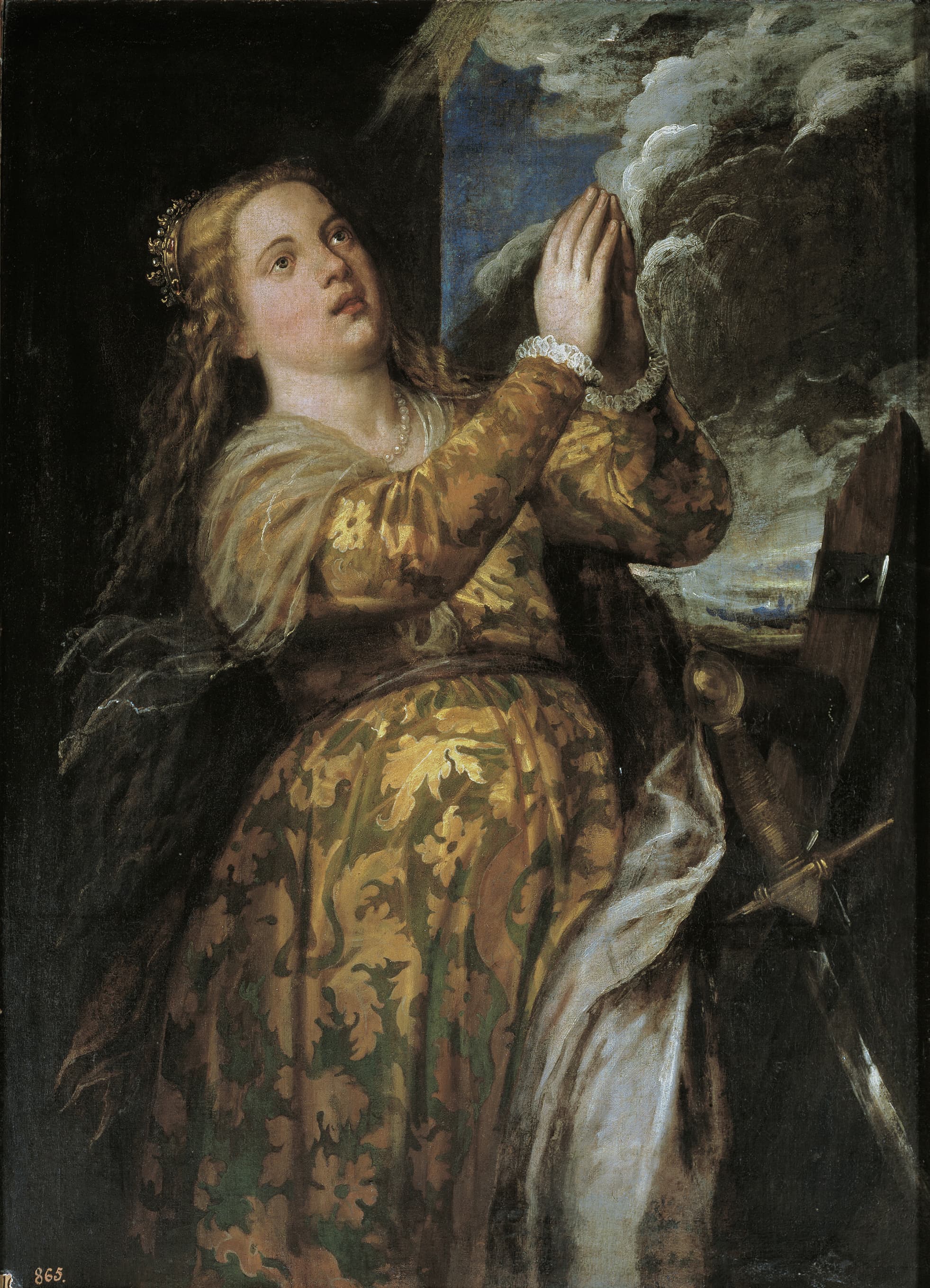 《拉维尼娅献果盘》（Lavinia Offering a Dish of Fruit）｜提香 Titian｜约1555–1558