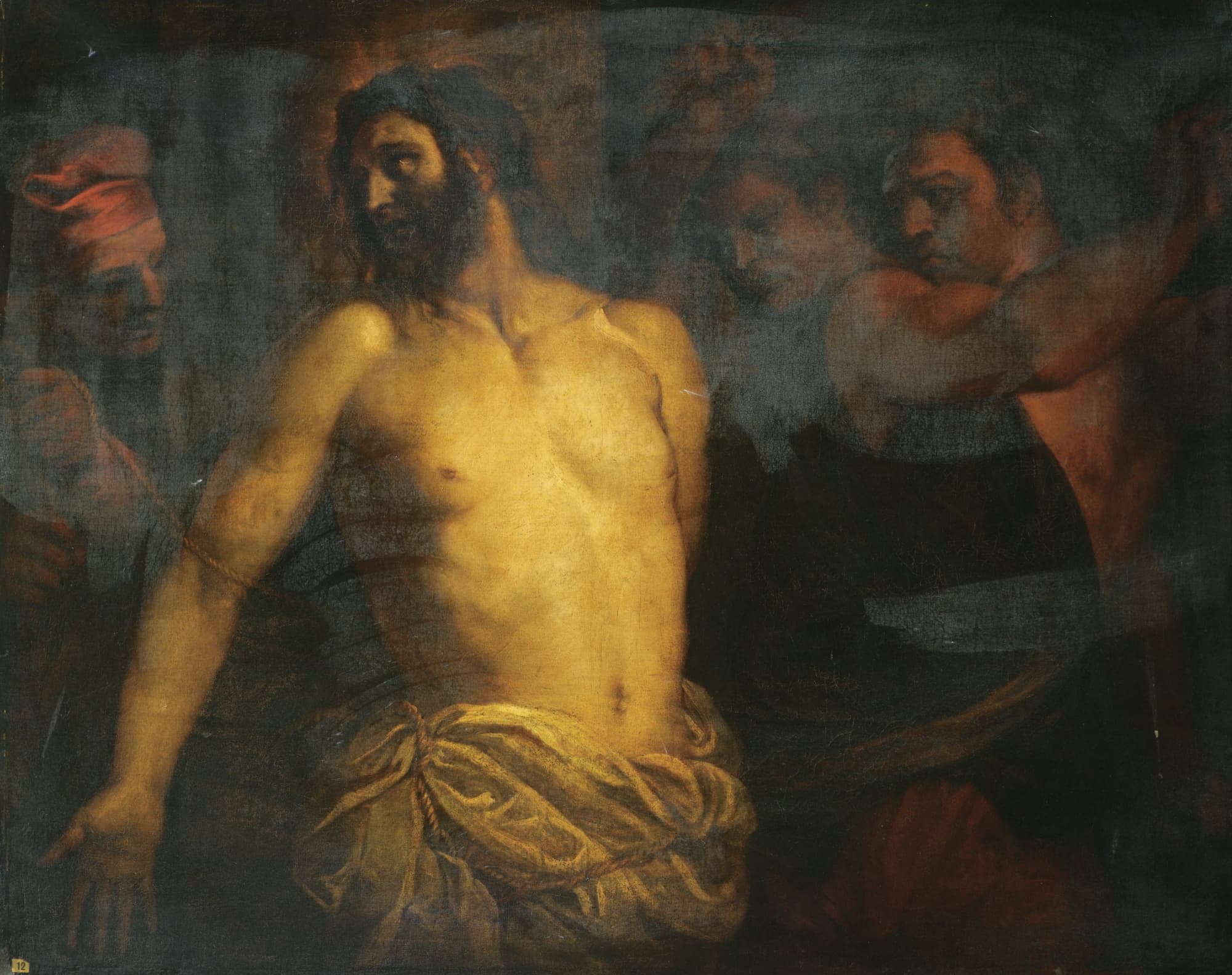 《看这个人：基督与两位人物》（Ecce Homo with Two Figures）｜提香 Titian｜不明